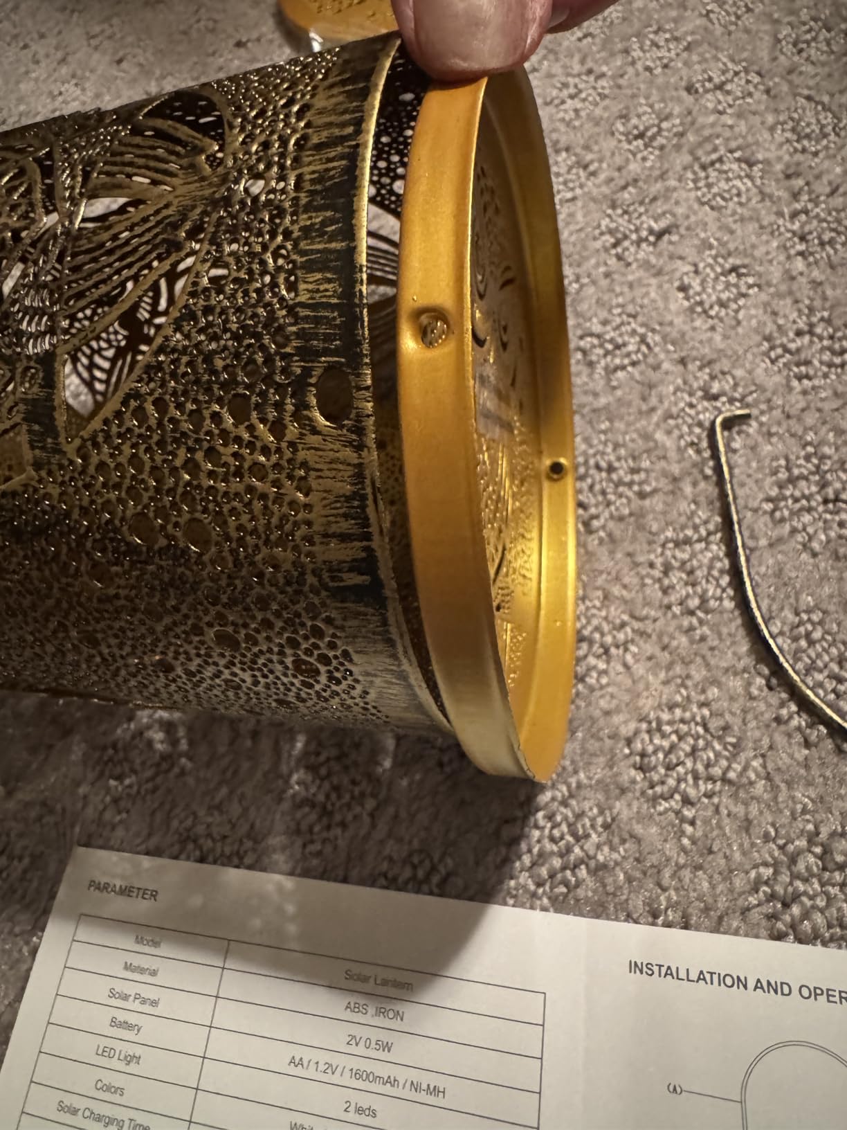 2 Pack Solar Lantern Outdoor, Owl Hanging Lantern Waterproof, Metal LED Lanterns Solar Powered, Ideal Gift for Mom and Grandma, Outside Light Decor for Garden Backyard Patio Porch Balcony Pathway Customer Review 2 Pack Solar Lantern Outdoor, Owl Hanging Lantern Waterproof, Metal LED Lanterns Solar Powered, Ideal Gift for Mom and Grandma, Outside Light Decor for Garden Backyard Patio Porch Balcony Pathway - Customer Photo 5