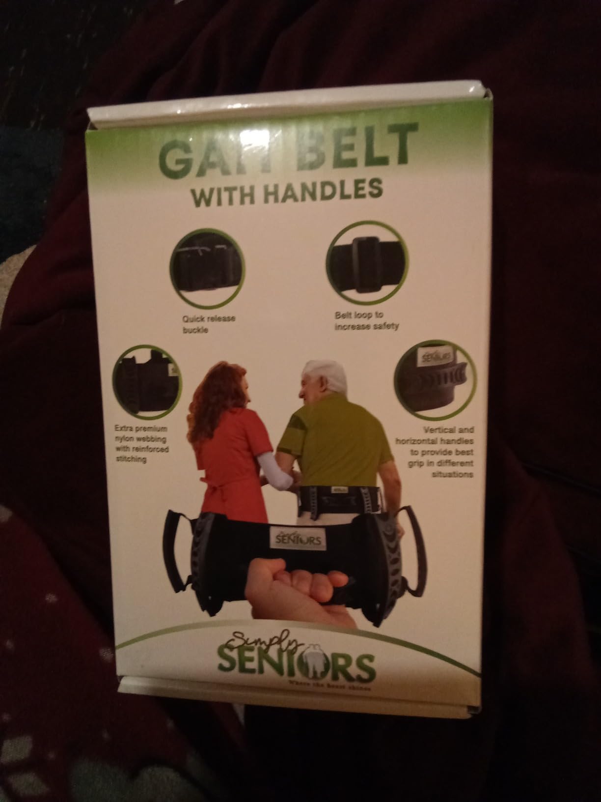 Gait Belts for Seniors - Transfer Gate Belts Medical for Elderly and Disabled - Easy to Use Quick Release Gait Belt with Handles for Physical Therapy Medical Nursing Use - Elderly Assistance Products - Customer Photo 1