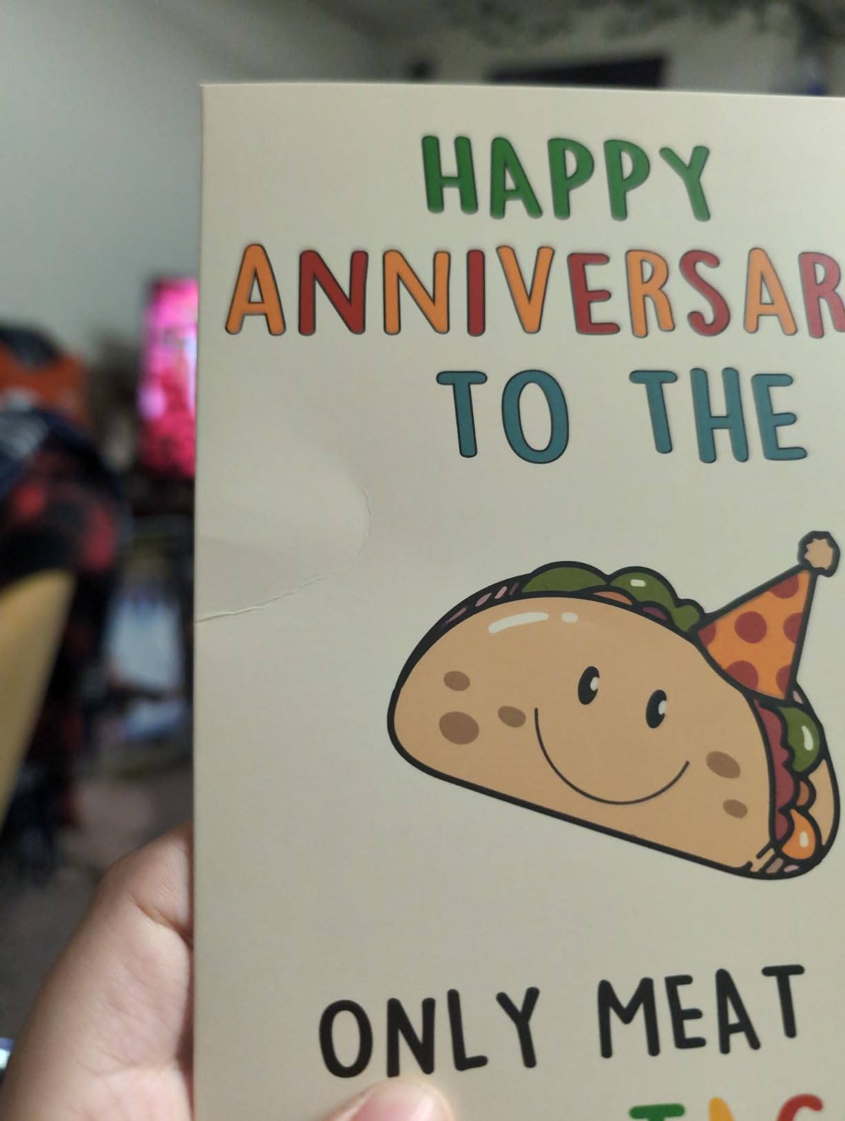 OJsensai Happy 3rd Taco Anniversary Card for Him, Cute Leather Gifts for 3rd Anniversary, 3 Year Anniversary for Husband Boyfriend - Customer Photo 1