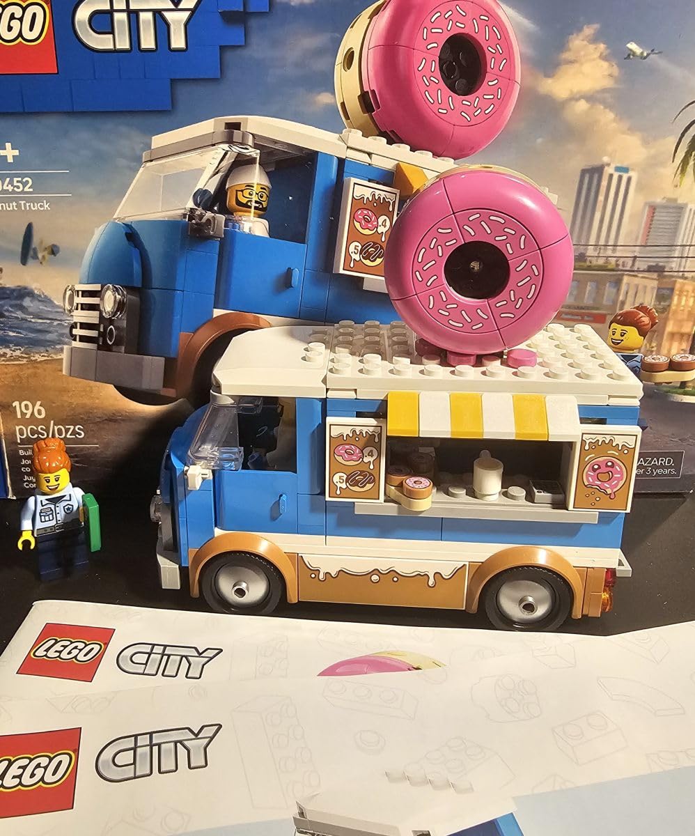 LEGO City Donut Truck Toy - Building Toy for Kids, Boys and Girls, Ages 5+ - Mobile Donut Stand with 2 Minifigures and Other Accessories - Fun Gift Idea for Birthdays and Holidays - 60452 Customer Review LEGO City Donut Truck Toy - Building Toy for Kids, Boys and Girls, Ages 5+ - Mobile Donut Stand with 2 Minifigures and Other Accessories - Fun Gift Idea for Birthdays and Holidays - 60452 - Customer Photo 1