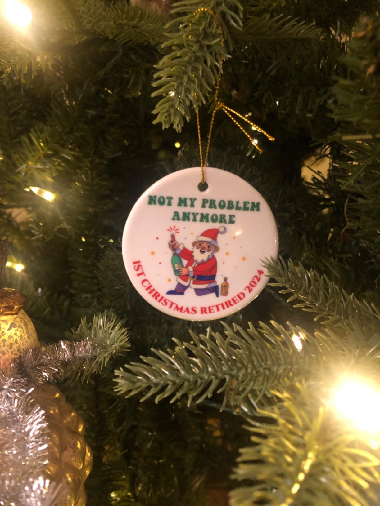 NewEleven Retirement Ornament - Funny Retirement Gifts for Woman - Christmas Tree Decoration for Mom, Nurse, Teacher, Coworker & Friends - Customer Photo 1
