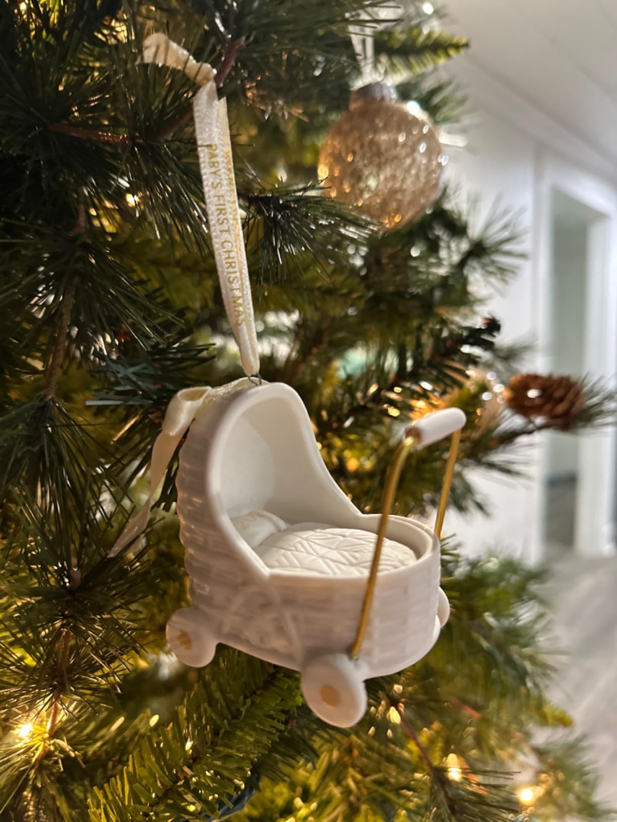 Hallmark Keepsake Christmas Ornament 2025, Baby's 1st Christmas Baby Booties 2025, Porcelain - Customer Photo 1