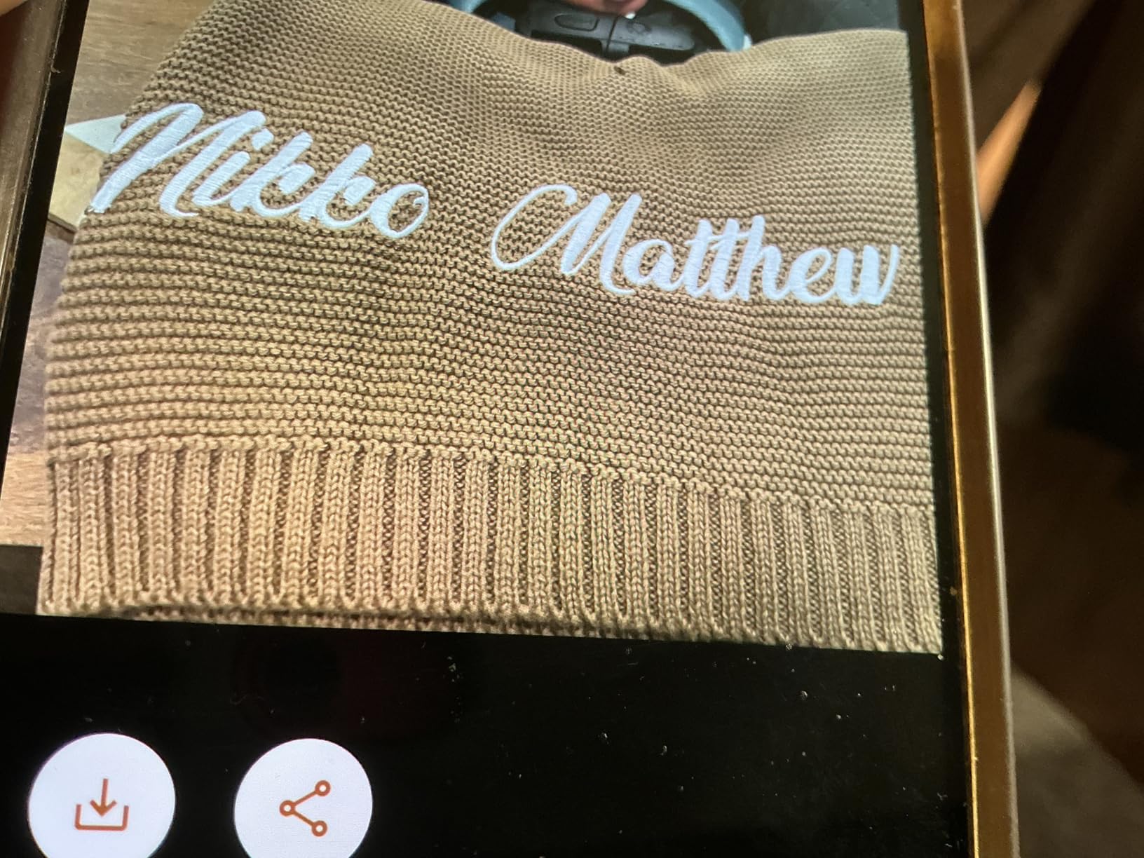 Personalized Baby Blanket, 100% Organic Certified Cotton, Customized Swaddle Blanket with Name, Receiving Blankets for Boys and Girls, Perfect Custom Gifts for Newborns, Kids and Baby Showers - Customer Photo 1