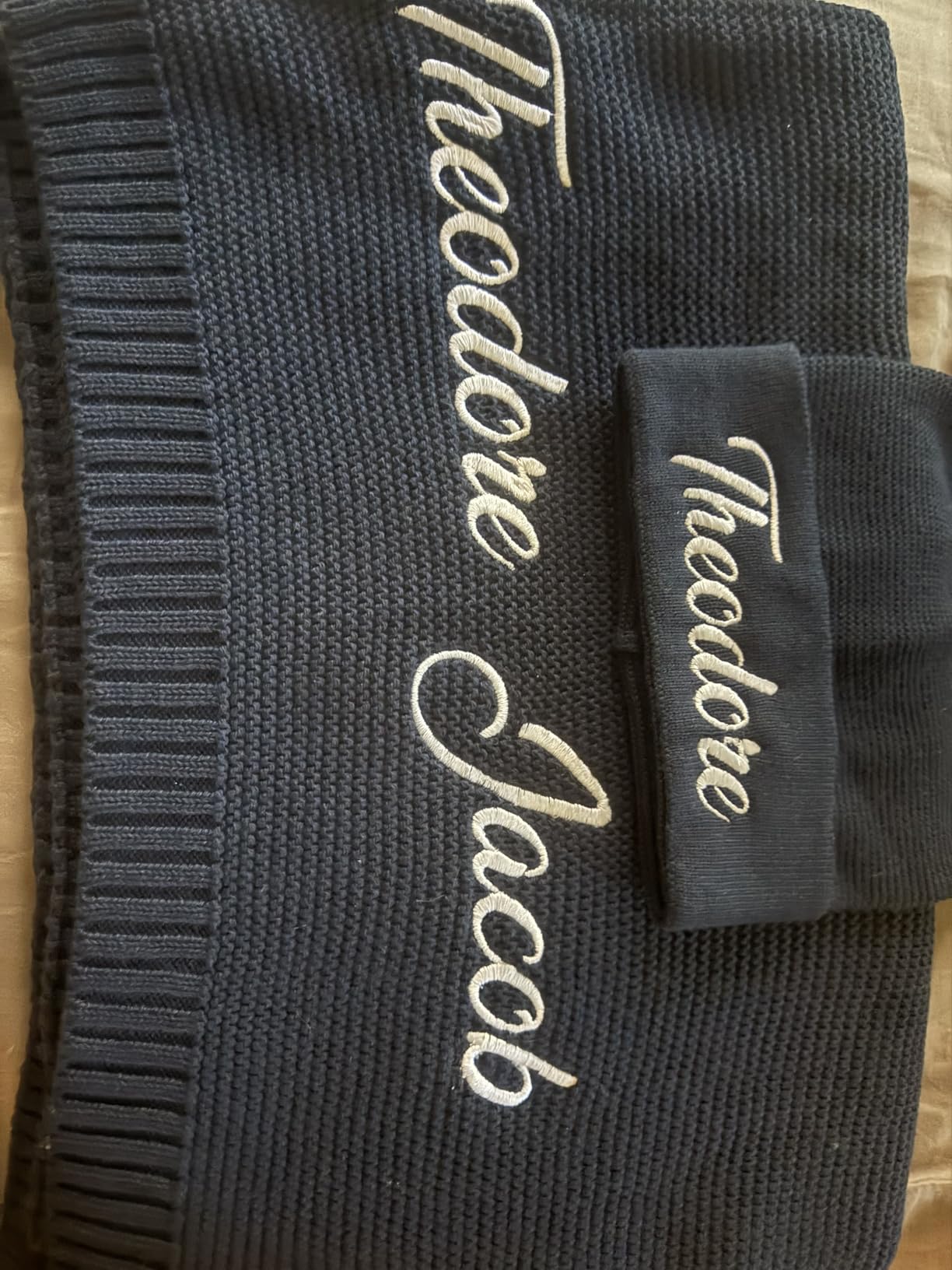 Personalized Baby Blanket, 100% Organic Certified Cotton, Customized Swaddle Blanket with Name, Receiving Blankets for Boys and Girls, Perfect Custom Gifts for Newborns, Kids and Baby Showers - Customer Photo 2