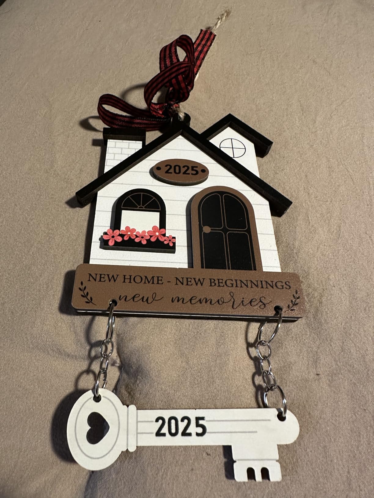 House Warming Gifts New Home - Housewarming Gifts for New House - Housewarming Gift Presents for Women, Couple - New House New Beginning -New House Owners Gift Ideas - Wooden Christmas Ornament 2025 - Customer Photo 2
