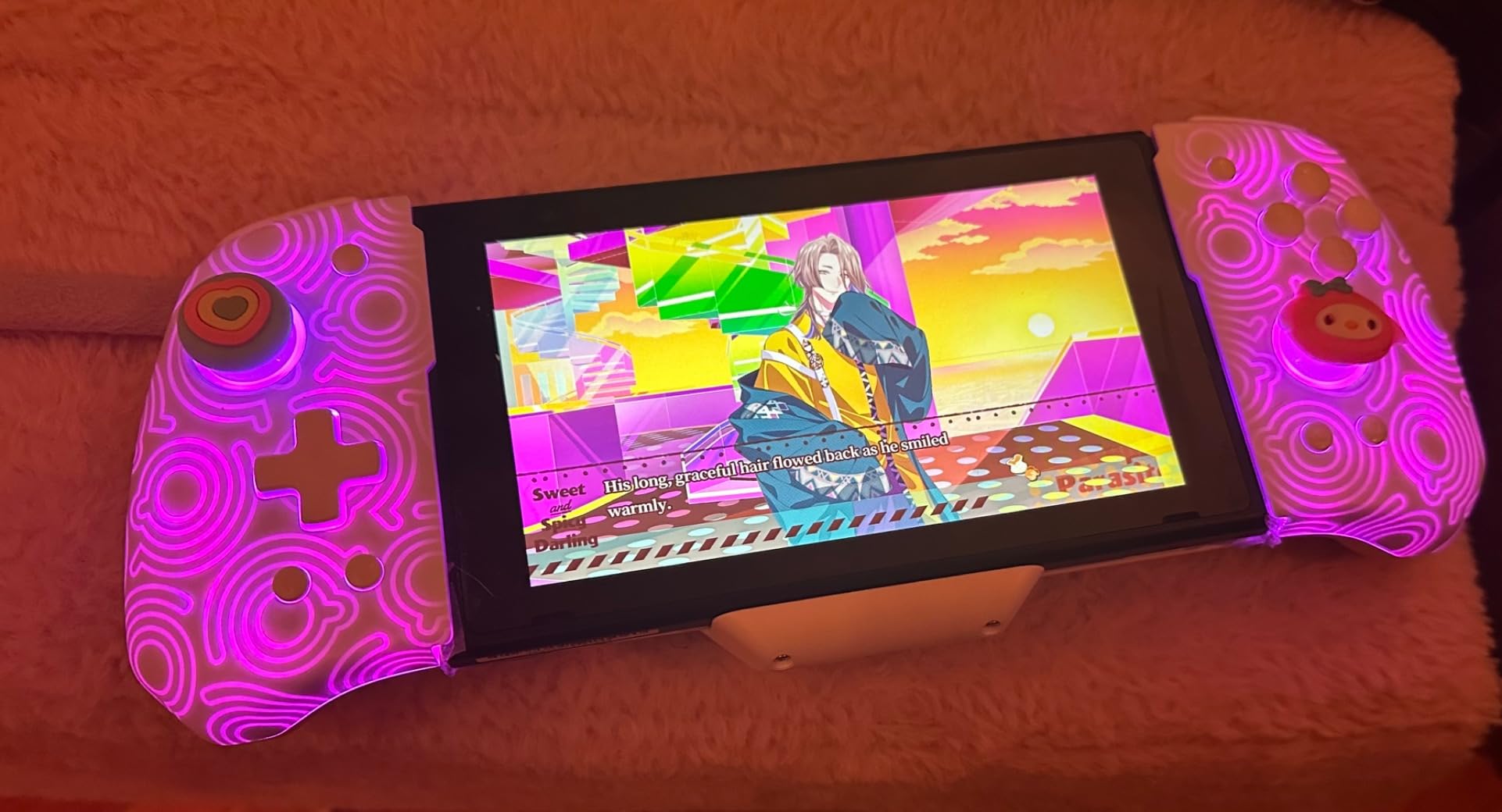 FUNLAB Switch Handheld Controller for Nintendo Switch Joycon Replacement, Camo Blue Switch Joypad Controller, Ergonomic One Piece Controles Customizable with Adjustable Color, Turbo, Mapping - Customer Photo 1