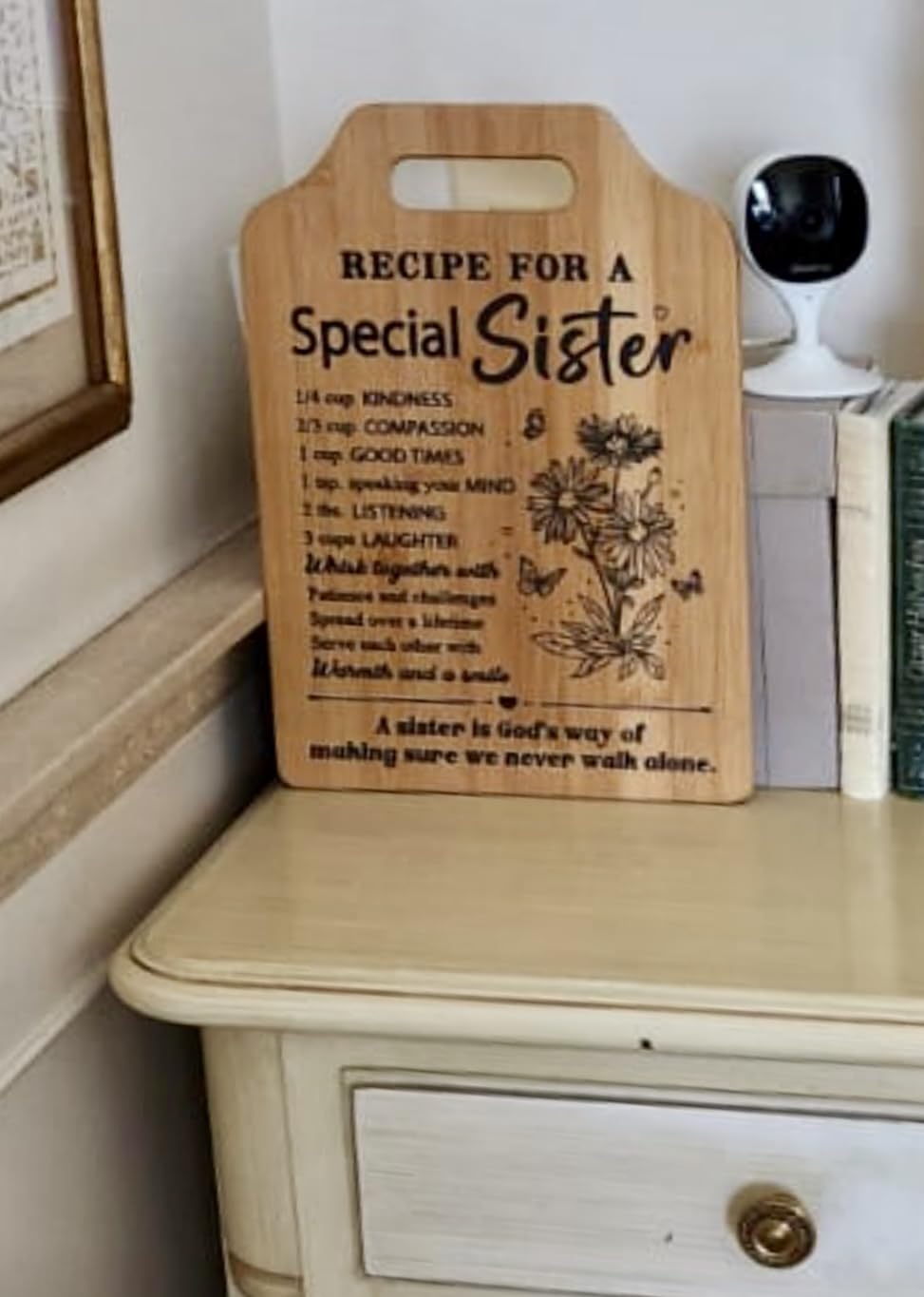 Gifts for Sister, Sister's Birthday Gifts from Sister, Recipe for A Special Cutting Board, Christmas Mothers Day Present for Sisters Customer Review Gifts for Sister, Sister's Birthday Gifts from Sister, Recipe for A Special Cutting Board, Christmas Mothers Day Present for Sisters - Customer Photo 2