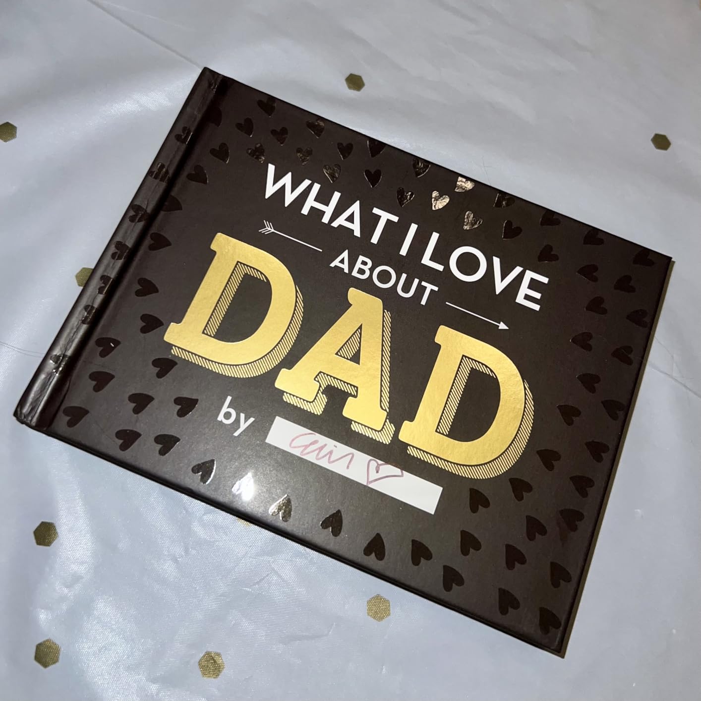 What I Love about Dad Book, Fill-in-the-Blank Book for Dad - Father's day Gifts for Dad from Daughter, Son, Kids - Birthday Gifts for Dad, Dad Birthday Gifts - Dad Christmas Gifts, Stocking Stuffer - Customer Photo 2