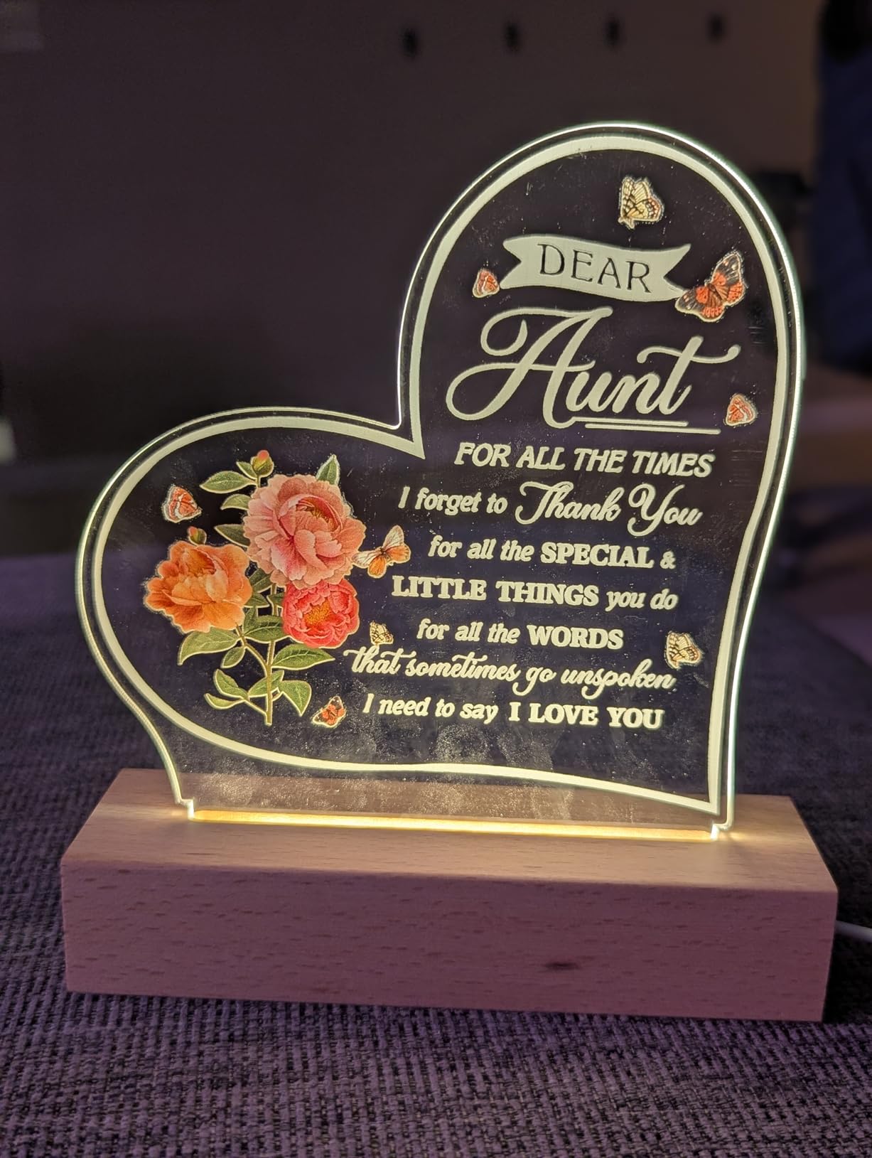 Plaque - Personalized Christmas Gift | Custom Photo & Music Night Light for Her, Him, Wife or Husband | Festive Keepsake for The Holidays - Customer Photo 1