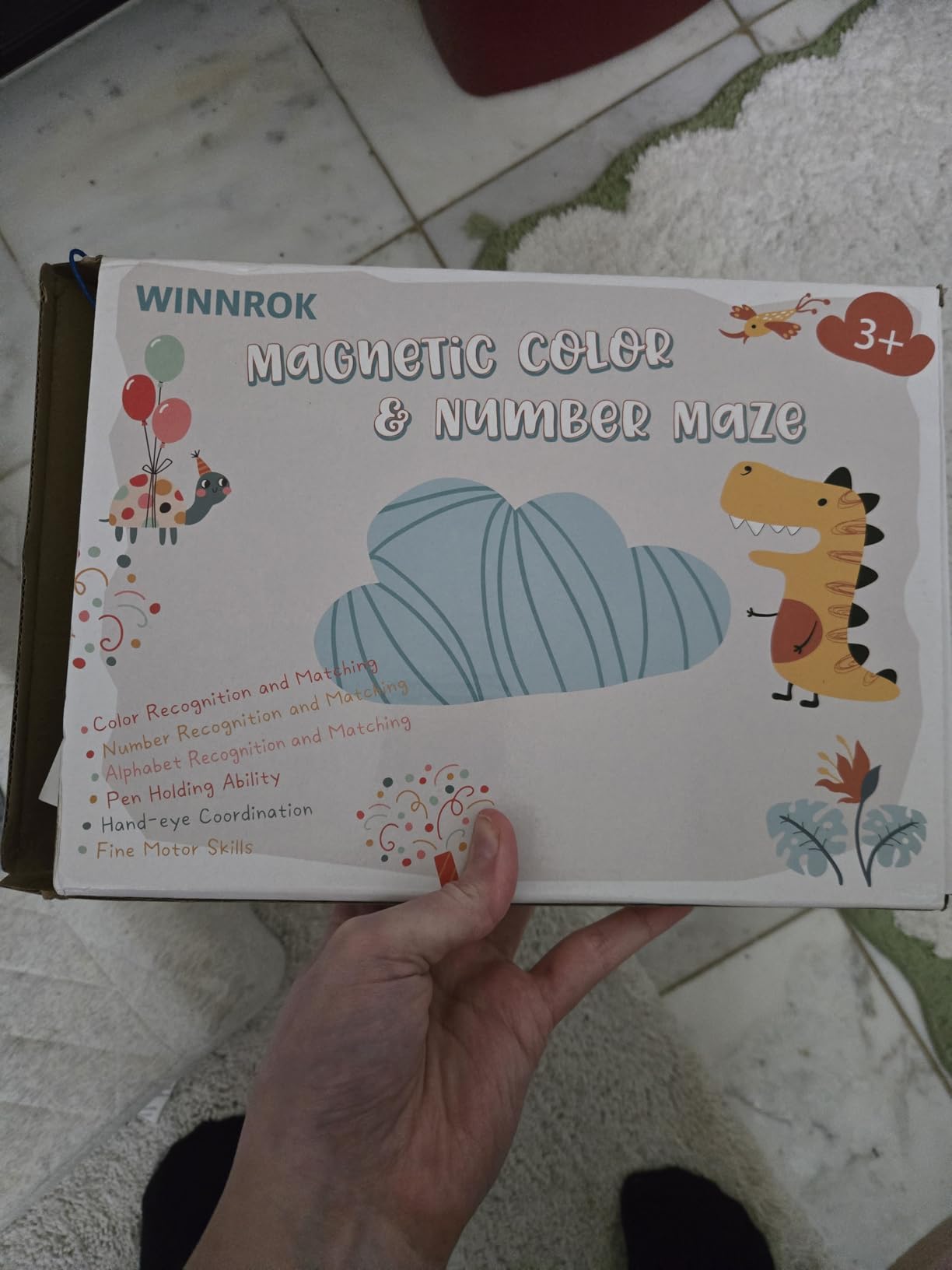 2 in 1 Double Side Magnetic Color and Number Maze, Magnetic Alphabet Board Aged 1-3 Toys, Montessori Magnet Puzzle Learning Counting Matching Gifts for Toddlers Kids Girls Boys 3 4 5 3-5 Year Old - Customer Photo 1