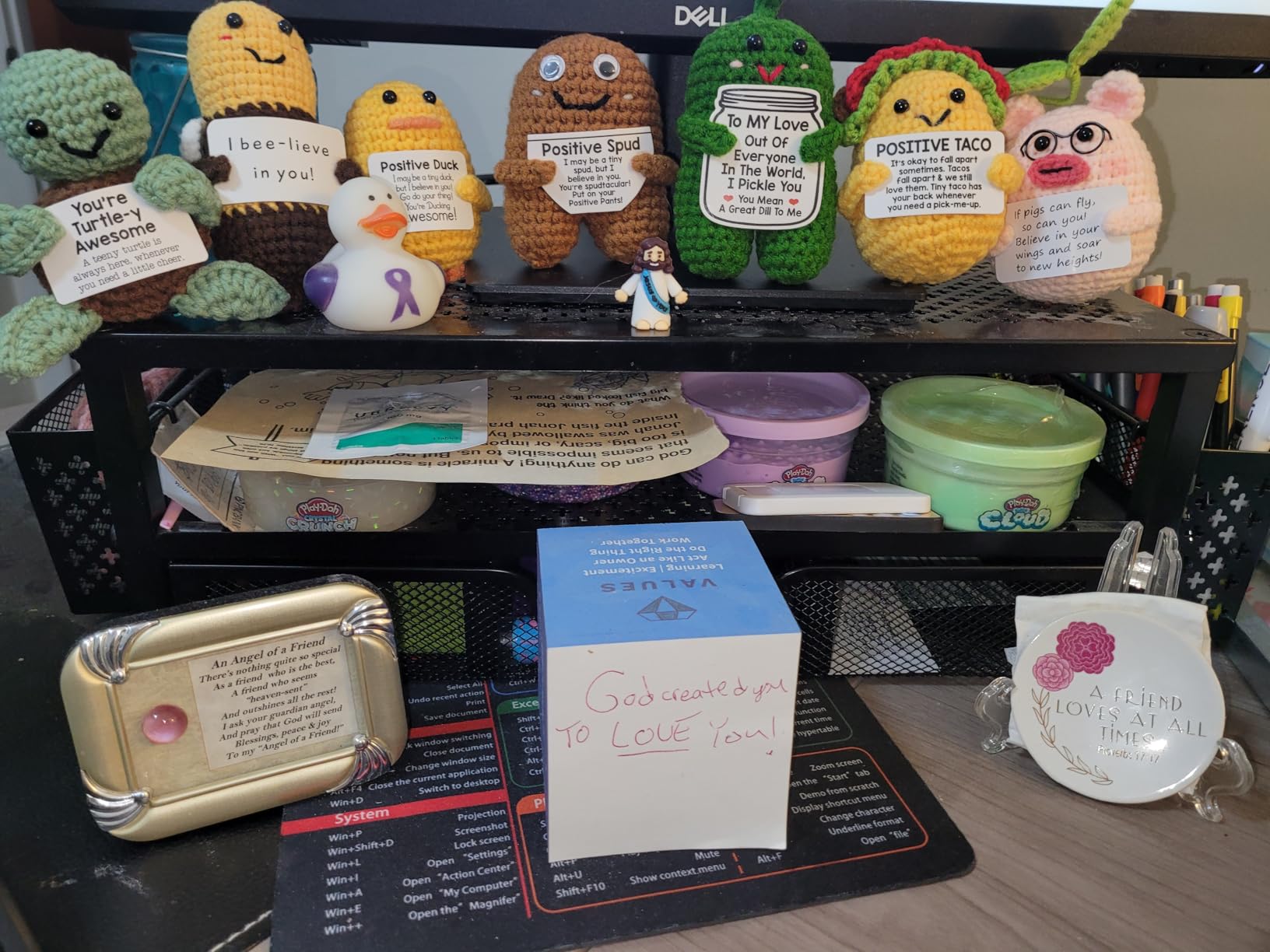 SACHPER Picke Buddies Kind Wasp Bee - Emotional Support Crochet Dolls Handmade Positive Crochet Animals Gifts Desk Decor Emotional Support Plush for Anxiety & Stress Relief Positive Bee - Customer Photo 2