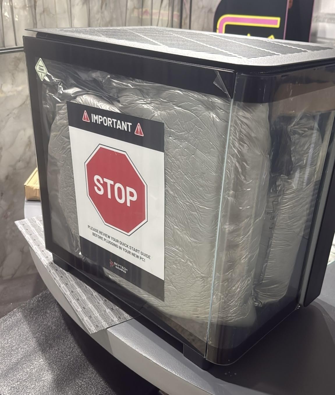 Skytech King 95 Gaming PC Desktop, Ryzen 7 9700X 3.8 GHz (5.5GHz Turbo Boost), NVIDIA RTX 5070 12GB GDDR7, 1TB Gen4 SSD, 32GB DDR5 RAM 6000 RGB, 850W Gold PSU, 360mm ARGB AIO, Wi-Fi, Win 11 Home - Customer Photo 1