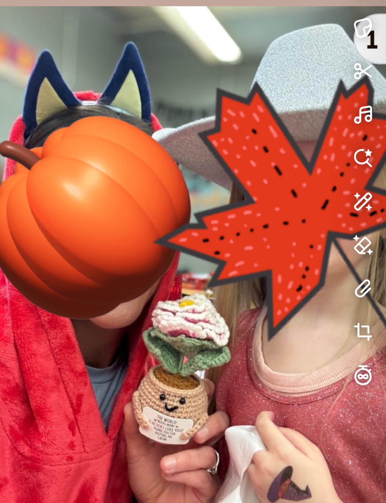 OASSIE Christmas Teacher Gifts for Women - Mini Positive Apple Crochet with Card - Appreciation Thank You Stocking Stuffers Birthday End of Year Gifts for Teacher, Graduation School Students Women - Customer Photo 1