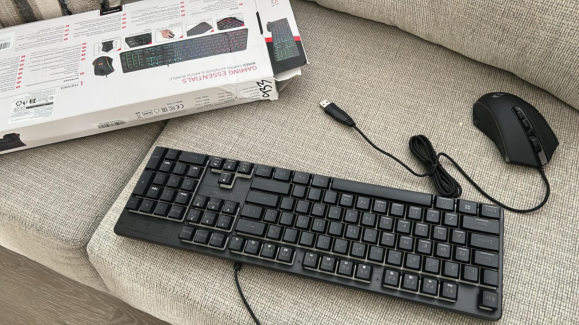 Redragon Updated S107 Gaming Keyboard and Mouse, RGB Gaming Keyboard and 10000 DPI Mouse Combo with 25-Key Anti-Ghosting, 1K Hz Programmable Mice with Software, Plug & Play to PC, Laptop [Upgrade] - Customer Photo 2