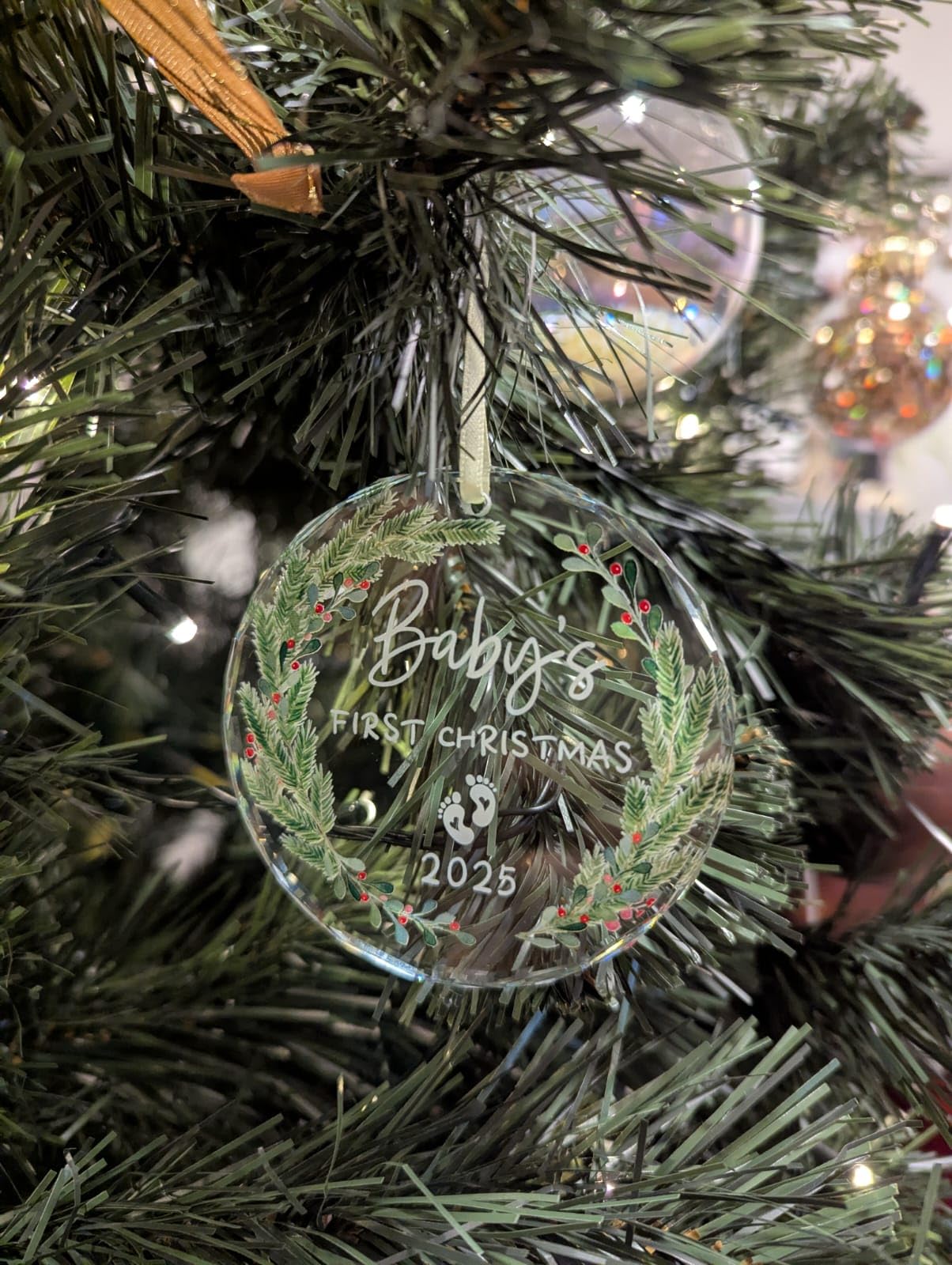 Wedding Gifts, Mr and Mrs Gift,Bridal Shower Gifts,Wedding Gift for Couples 2025, Just Married for Newlywed Couple, Bride,Crystal Glass First Christmas Married Ornament - Customer Photo 1