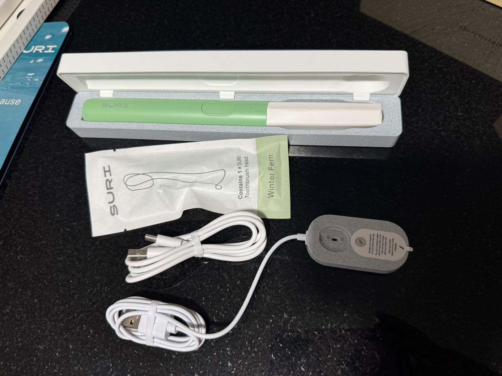 SURI 1.0 Sonic Electric Toothbrush | 1 Month+ Battery | Designed in California | Electric Toothbrush for Adults | Travel Toothbrushes | Tooth Brush | Pink Customer Review SURI 1.0 Sonic Electric Toothbrush | 1 Month+ Battery | Designed in California | Electric Toothbrush for Adults | Travel Toothbrushes | Tooth Brush | Pink - Customer Photo 1