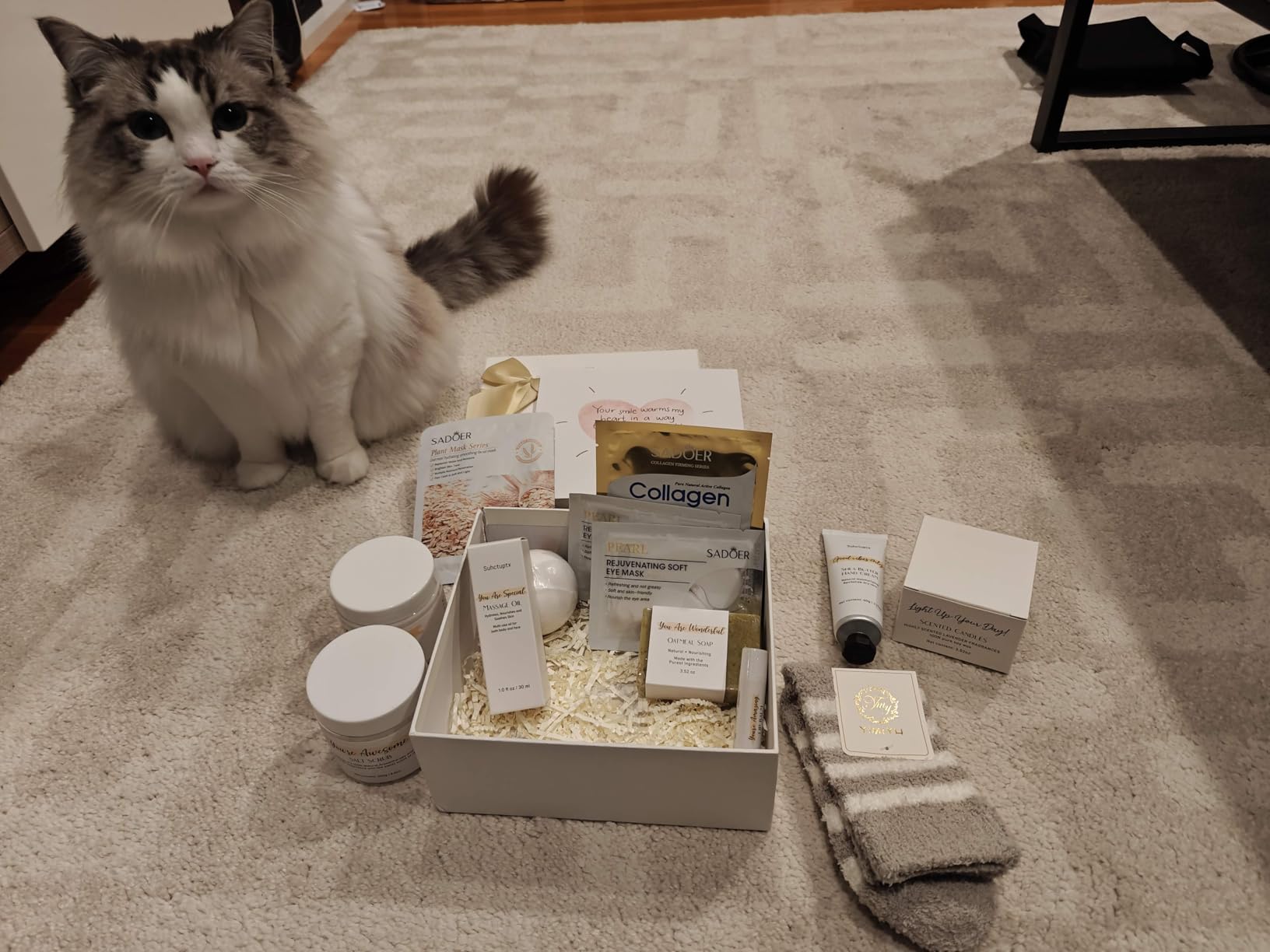 Spa Gifts for Women 13Pcs Mothers Day Gifts Happy Birthday Gift Baskets, Christmas Relaxing Home SPA Kit Bath Set Self Care Package Thank You Box for Mom Her Sister Teacher Friends Friendship - Customer Photo 4