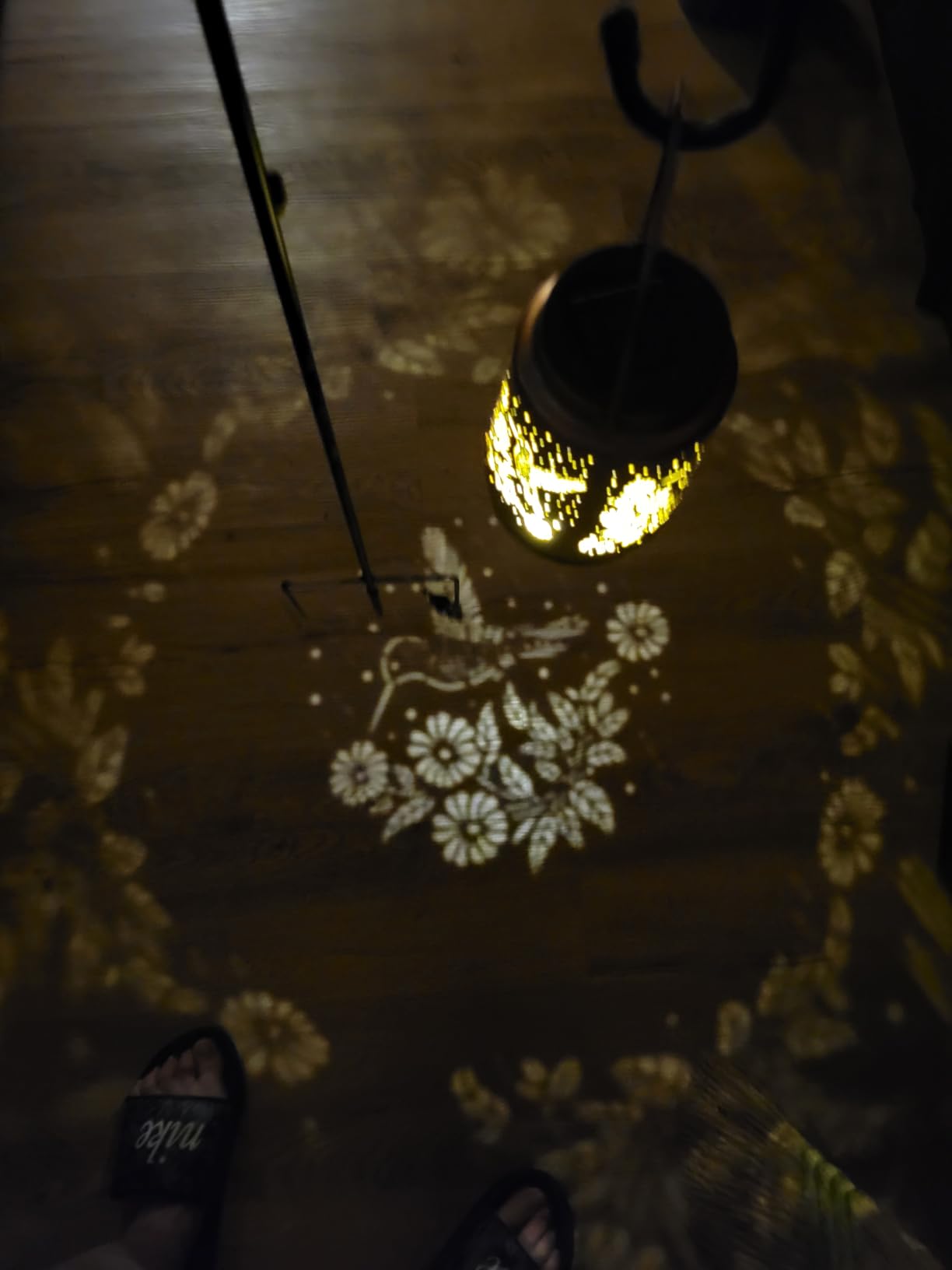 Solar Lantern Outdoor Hanging Waterproof Outside Metal Openwork Hummingbird Pattern Birthday Gifts for Women Mom Landscape Lights for Porch Garden Yard Patio Pathway Decor - Customer Photo 2