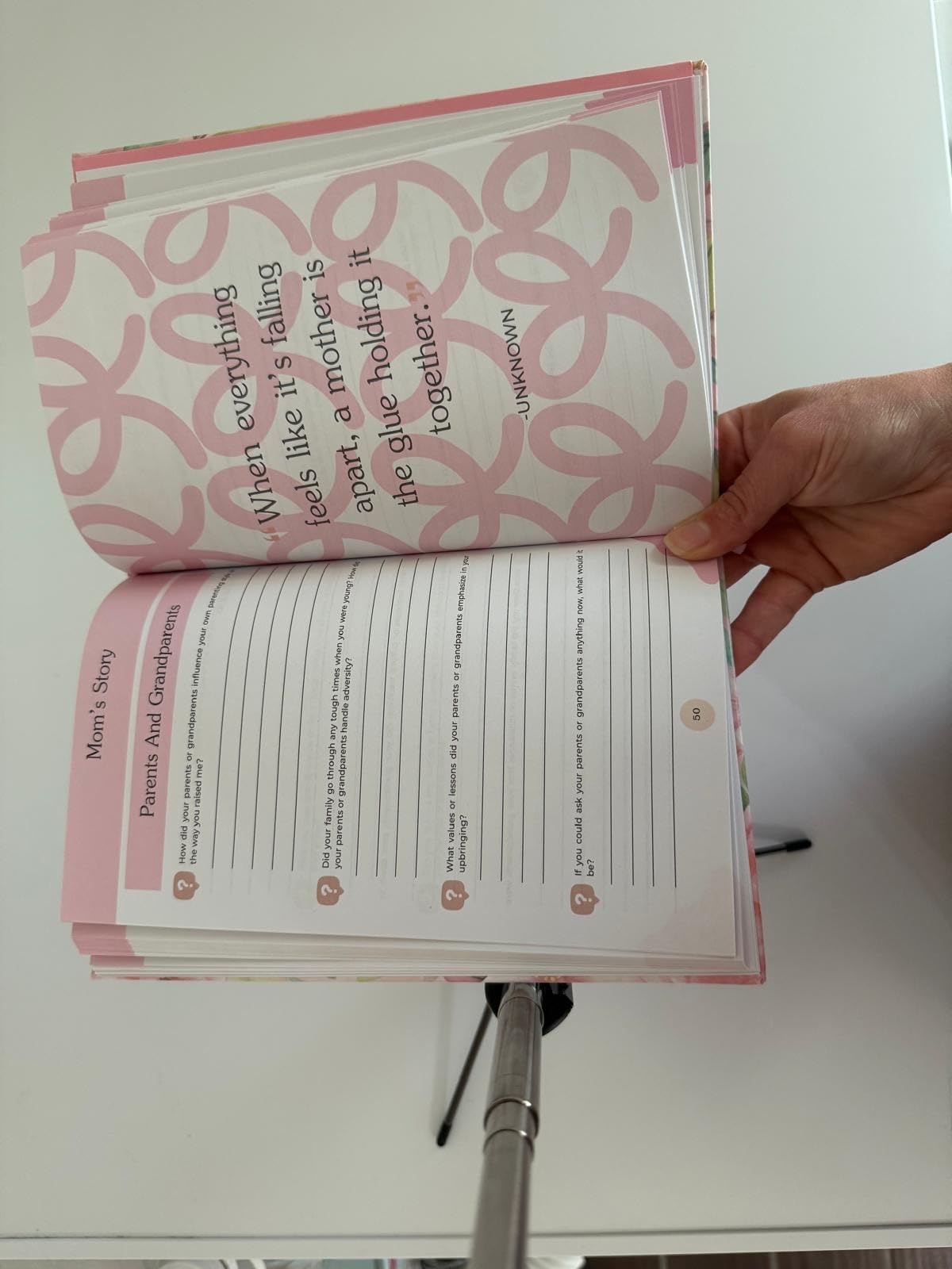 Mom, I Want To Hear Your Story Journal: Christmas Gifts For Moms Who Have Everything, Mom Book To Fill Out, Sentimental Birthday Gifts For Mother's Day, Thanksgiving, From Son or Daughter - Customer Photo 1