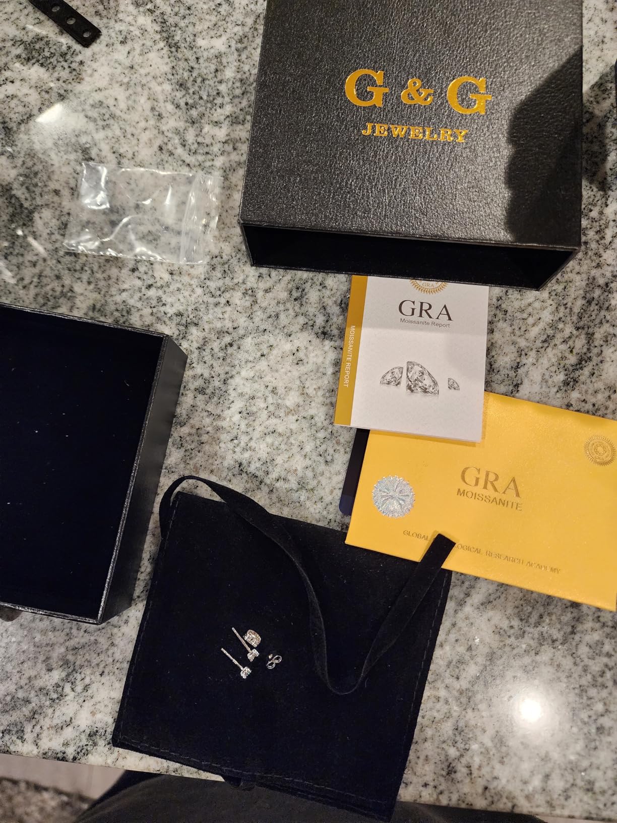 Moissanite Stud Earrings 0.2-2CT T.W. 18K White Gold Plated Solid Sterling Silver 925 Post | Gifts for Men and Women | GRA Certified D/VVS1 Lab Diamond | Hypoallergenic | Gift Box - Customer Photo 2