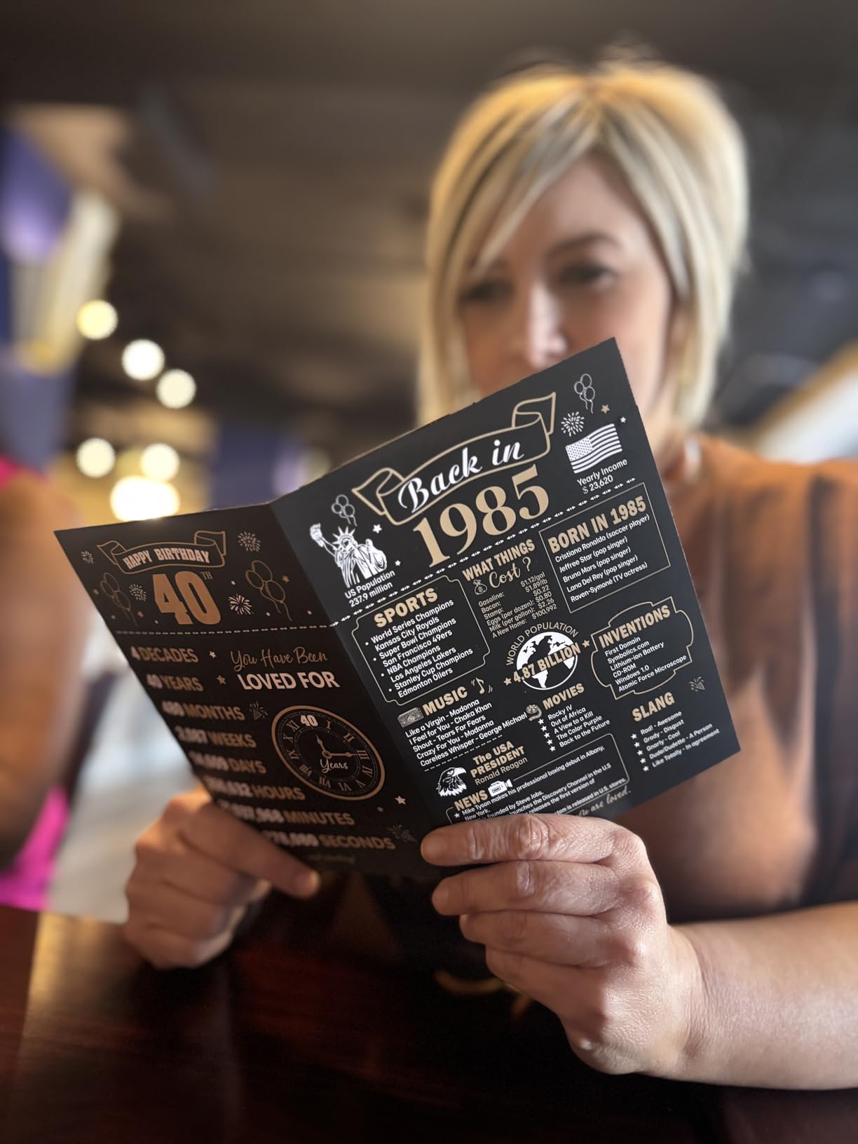 40th Birthday Gifts for Women Her, Cool Gifts for 40 Year Old Woman, Forty Canvas Birthday Tote Bag Glass Cup Candle Gift Basket 40th Ideas - Customer Photo 1