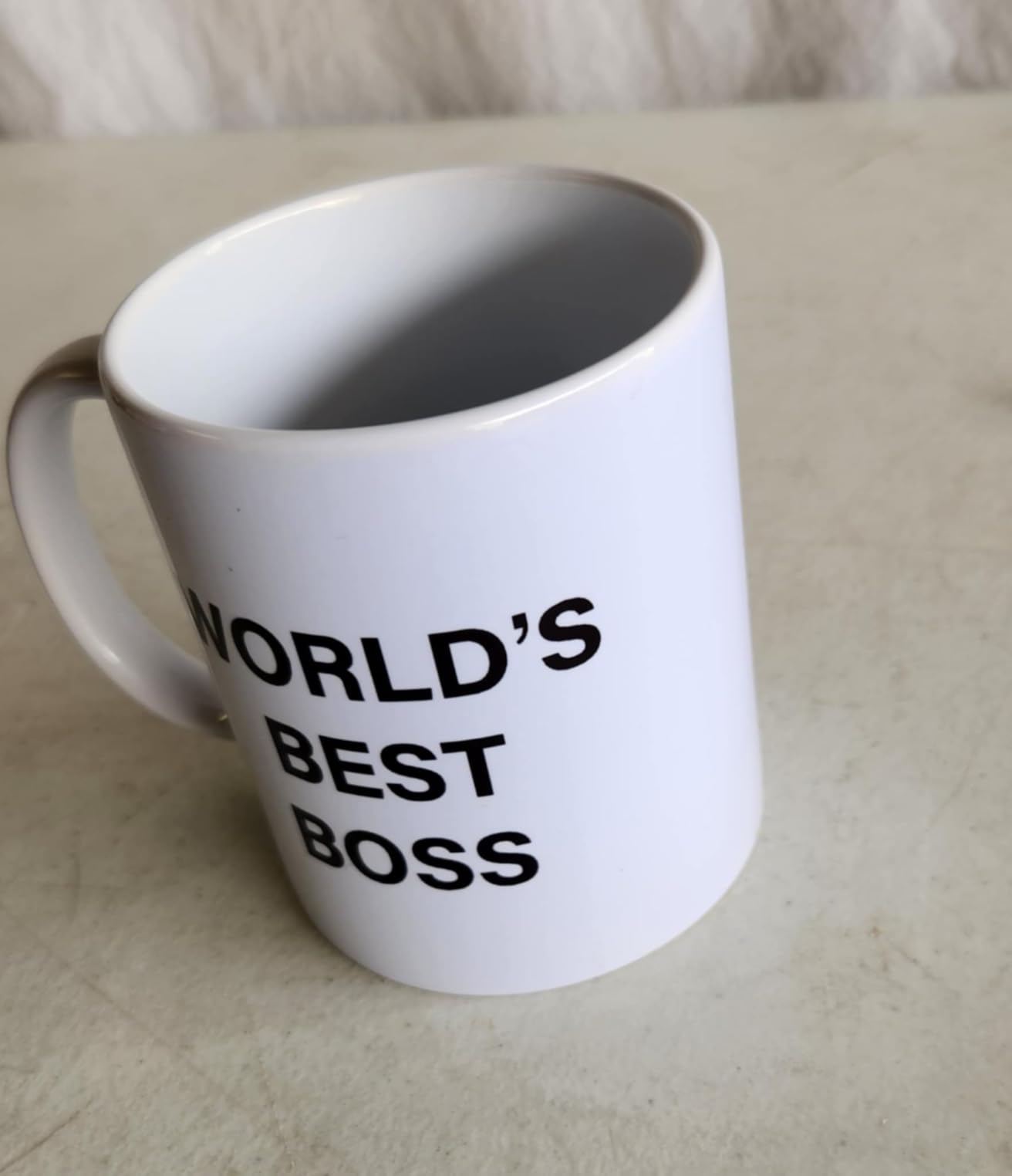 World's Best Boss Mug, The Office Coffee Mug 11 oz Ceramic Mug Funny Unique Idea Cup Gifts for Office Male Female Bosses Coworkers (11oz) - Customer Photo 4
