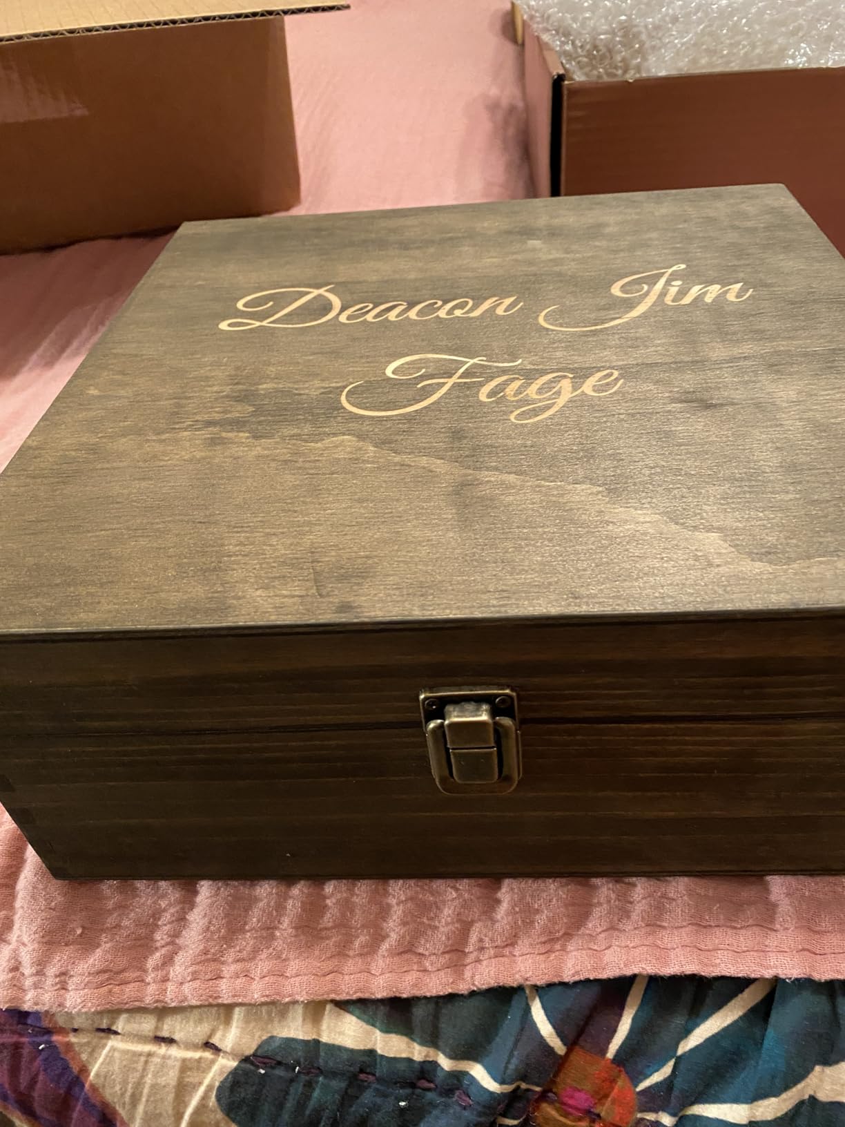 Personalized Baby Memory Box for Keepsakes Custom Engraved Wooden Newborn Gift Box with Lid - Baby Shower Gifts for Boys Girls Keepsake Chest - Storage Boxes for Photos Milestones First Year Treasures - Customer Photo 2