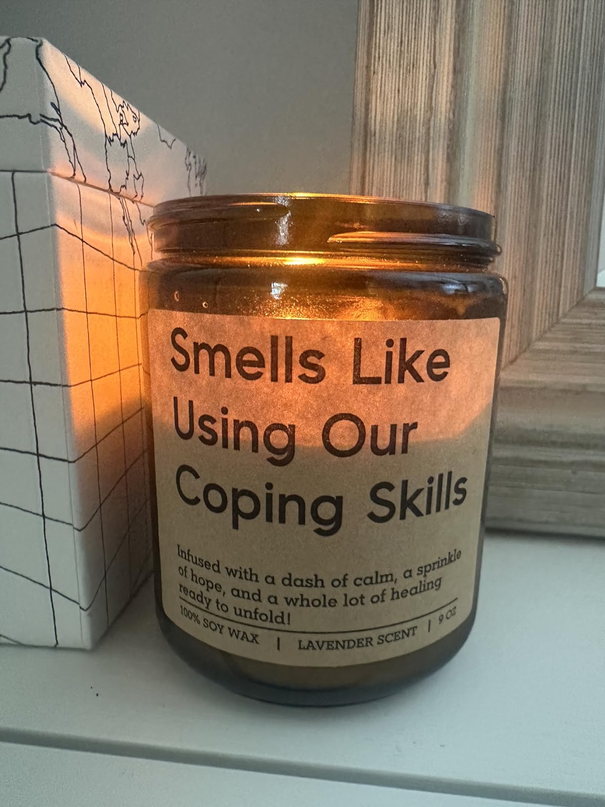 LEADO Funny Coping Skills Candle, Therapist Gifts - Mental Health, Graduation, Psychology, Christmas Gifts for Therapists, Social Worker, School Counselor, Psychologist, Women - Therapy Office Decor - Customer Photo 1