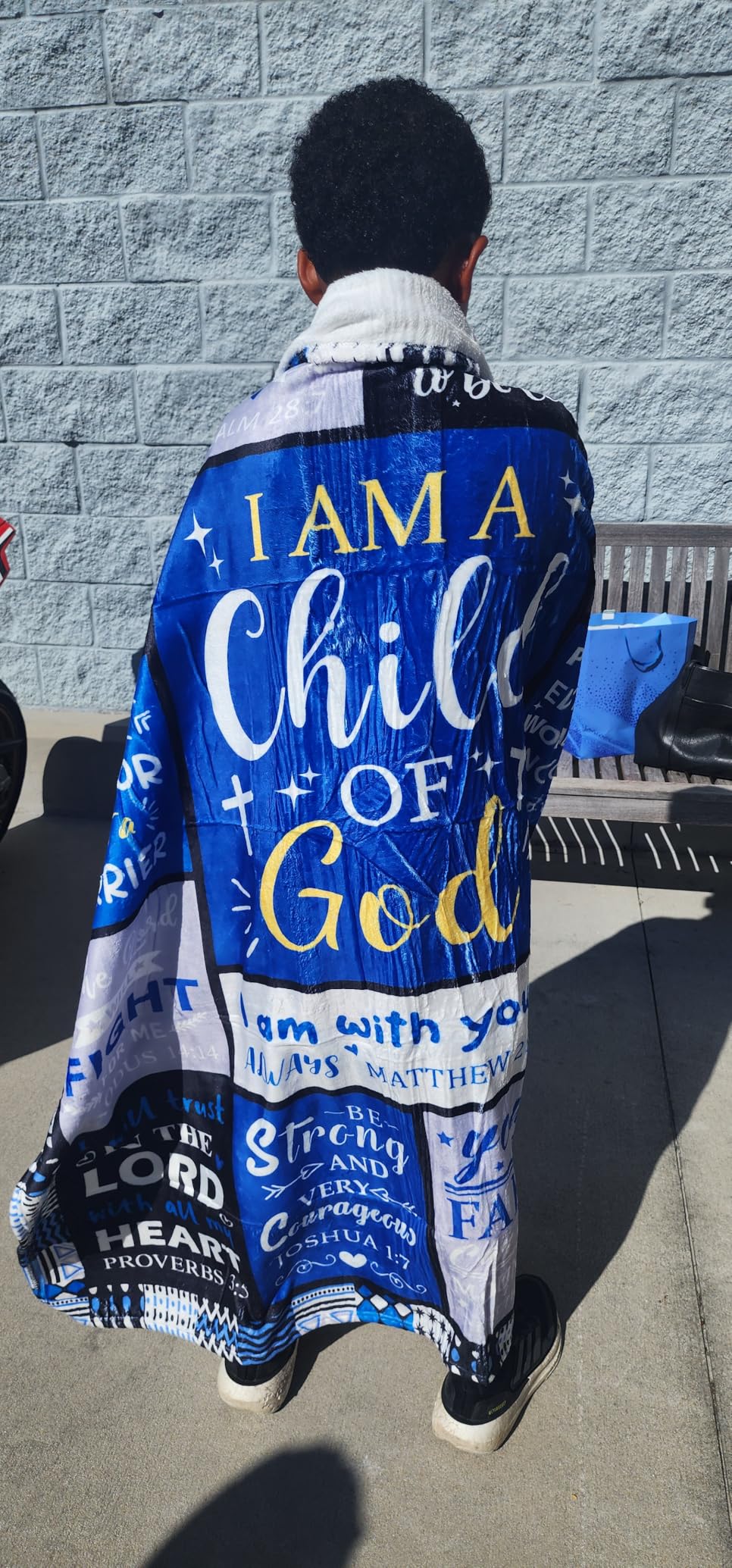 Christian Gifts for Men - Baptism Gifts for Boys & Men - Bible Verse Christian Blanket - Inspirational Birthday Religious Catholic Spiritual & Confirmation Gift for Teen Boys - Baptism Blanket 50