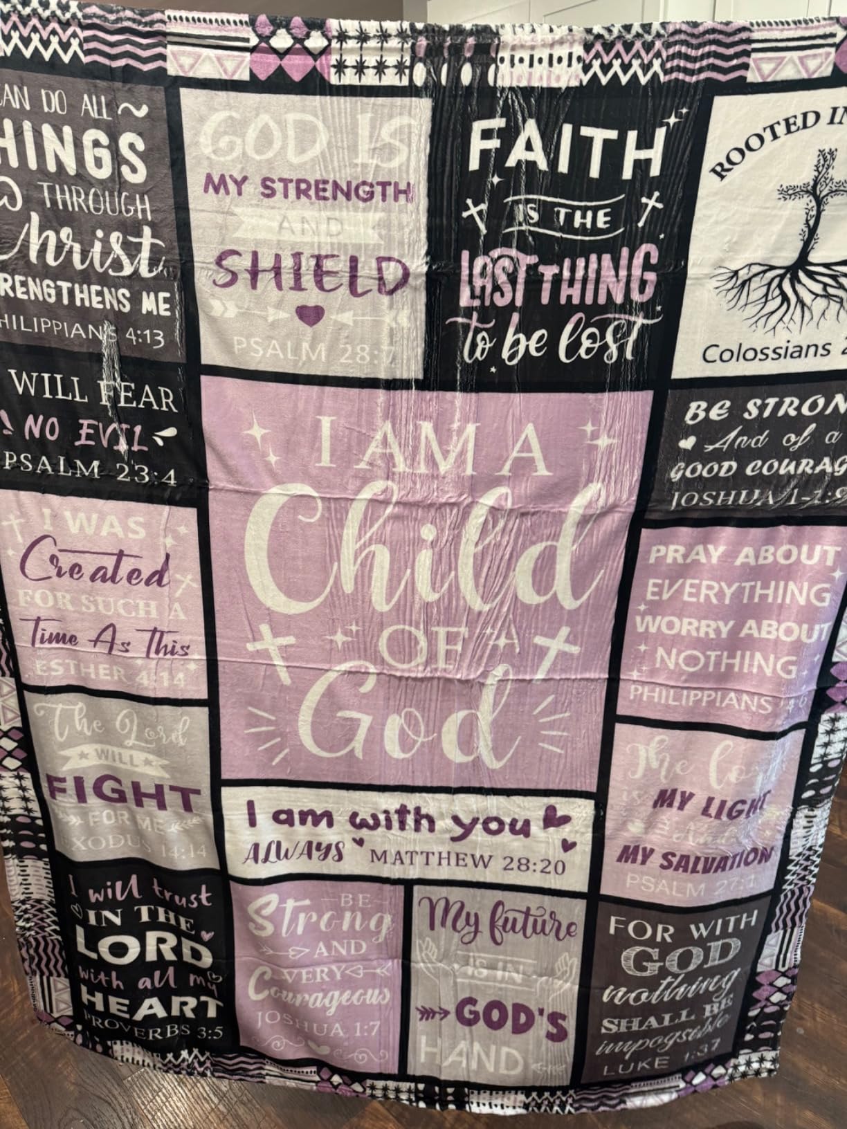 Christian Gifts for Men - Baptism Gifts for Boys & Men - Bible Verse Christian Blanket - Inspirational Birthday Religious Catholic Spiritual & Confirmation Gift for Teen Boys - Baptism Blanket 50