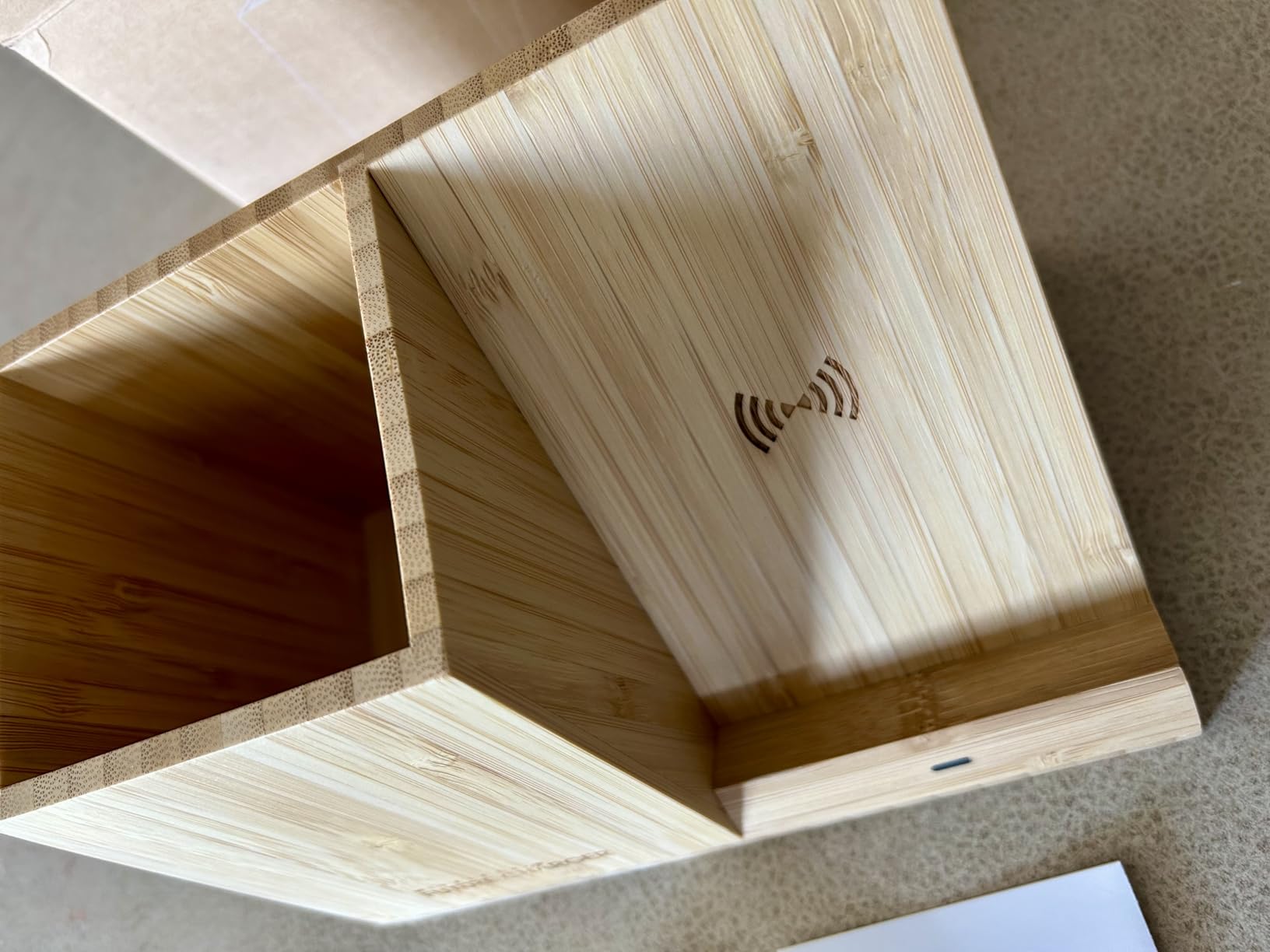 Bamboo Pen Holder for Desk & Nightstand Organizer with Fast Wireless Charging for iPhone, Samsung & More – Office Desk Accessories for Men/Women (Bamboo) Customer Review Bamboo Pen Holder for Desk & Nightstand Organizer with Fast Wireless Charging for iPhone, Samsung & More – Office Desk Accessories for Men/Women (Bamboo) - Customer Photo 2