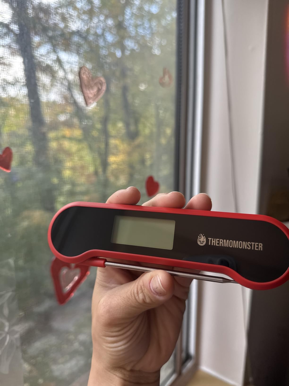 0.5 Sec Instant Read Meat Thermometer Digital with ±0.5℉ Precision, Food Thermometer for Cooking Kitchen Gadgets, Oven Grill Candy BBQ Essentials Accessories, Gifts for Him Dad Men Birthday, Red - Customer Photo 1