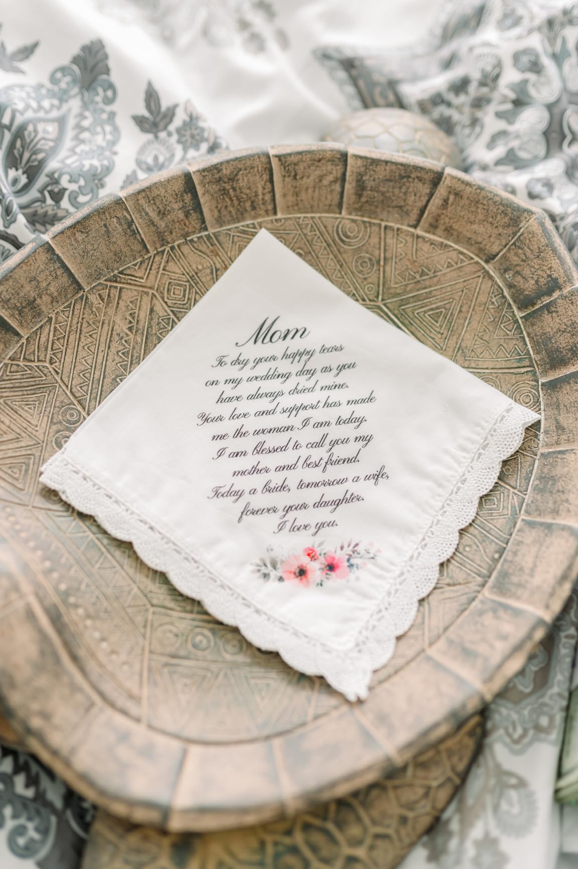 Wedding Handkerchief - Something Blue for Bride on Wedding Day - Bridal Weddings Hankie Customer Review Wedding Handkerchief - Something Blue for Bride on Wedding Day - Bridal Weddings Hankie - Customer Photo 1