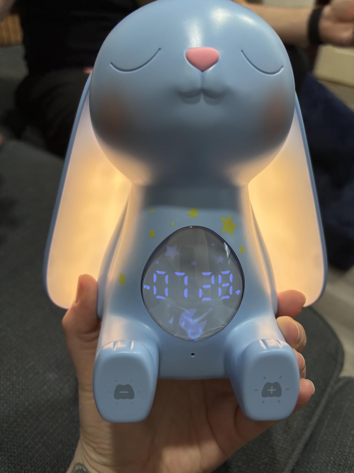 2025 Mom's Choice Awards | White Noise Sound Machine Baby - AI Cry Detection, Night Light, 100 Soothing Sounds, App Control, 150% Battery Life, 50% Faster Sleep, Baby Essentials - Customer Photo 1