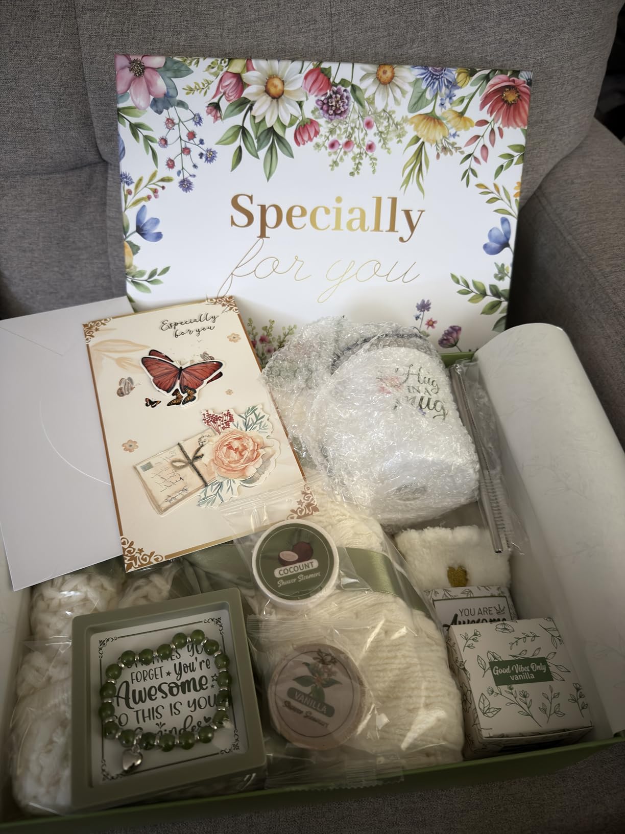 Get Well Soon Gift Baskets for Women After Surgery,Feel Better Encouragement Comfort Gift Box,Post Surgery Care Package Gifts for Women,Thinking of You Birthday Gifts for Friends,Family members Customer Review Get Well Soon Gift Baskets for Women After Surgery,Feel Better Encouragement Comfort Gift Box,Post Surgery Care Package Gifts for Women,Thinking of You Birthday Gifts for Friends,Family members - Customer Photo 1