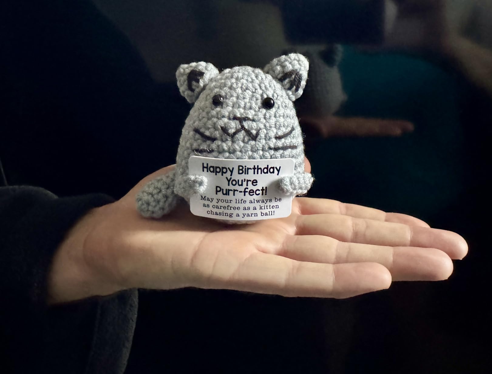 Funny Crochet Gifts for Mom: Handmade Cute Love-Themed Cat Decor – Ideal for Birthday, Mother's Day, Christmas, Valentine's Day & Easter (Mom Gift) - Customer Photo 1