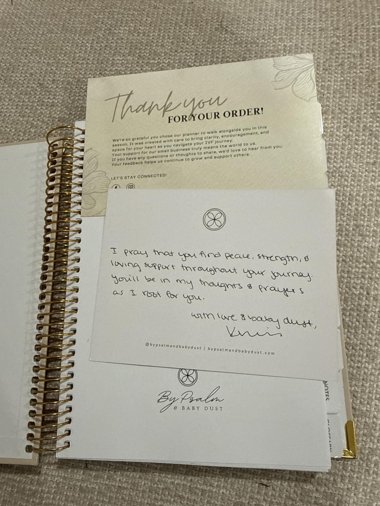 IVF Journey Planner | Fertility & IVF Journey Organizer for Women | Infertility Support & Treatment Tracker | Minimalist Design | By Psalm & Baby Dust - Customer Photo 1