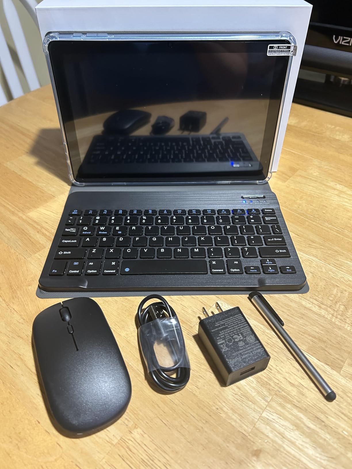 Android 15 Tablet 10 inch, 2025 Tablet with Keyboard, 24GB+256GB+2TB Expand, 2-in-1 Tablets with 8-Core, 5G WiFi, 8000mAh, BT5.0, GMS Certified, with Mouse, Case, Stylus, Split Screen(Green case) - Customer Photo 3