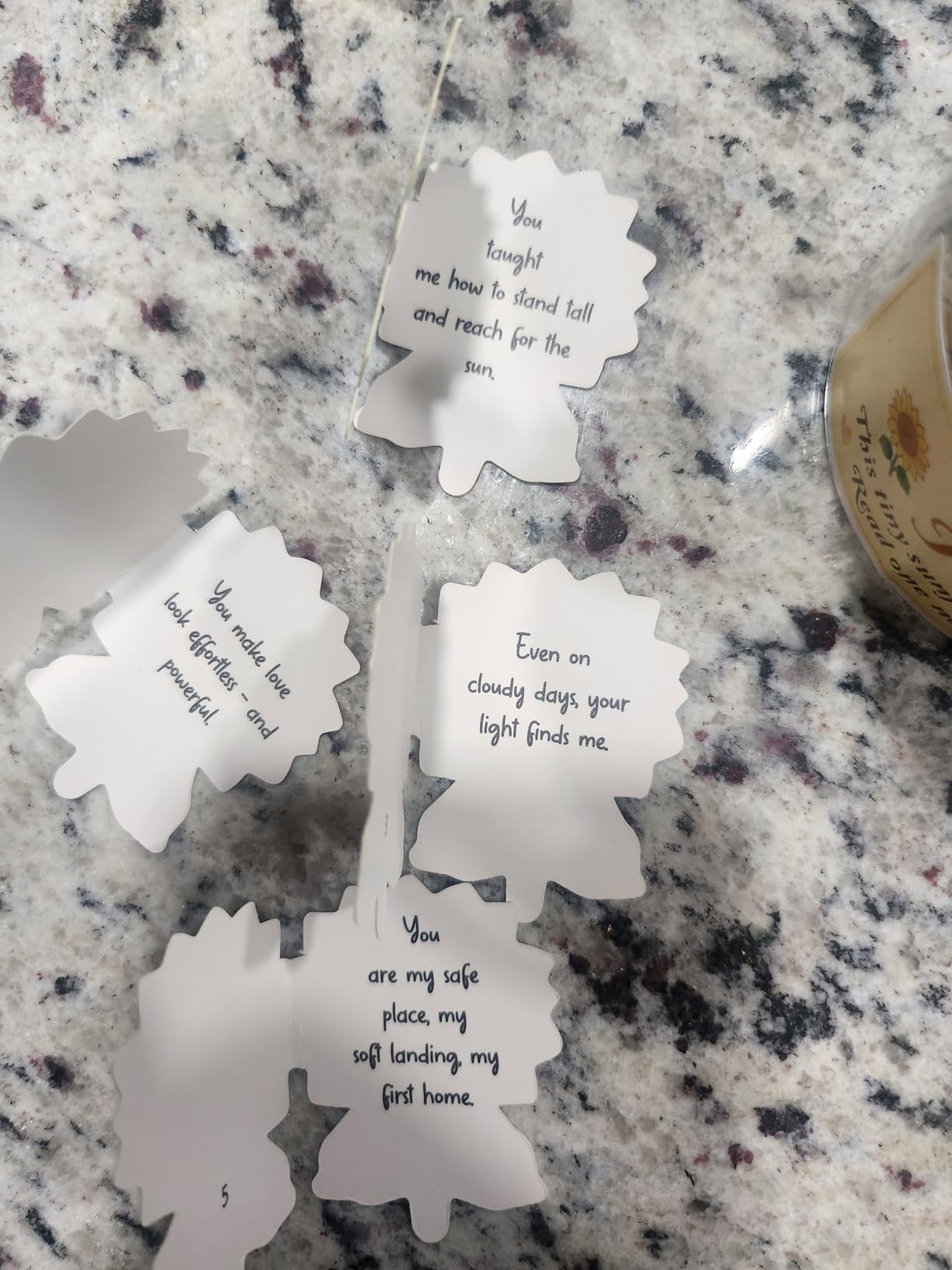 Inspirational Gifts for Women - Emotional Support Positive Sunflower Gift - Sometime You Forget You're Awesome - 60 Positive Affirmation Cards Jar, Thank You Gift for Coworker, Sister Friend, Teacher - Customer Photo 1