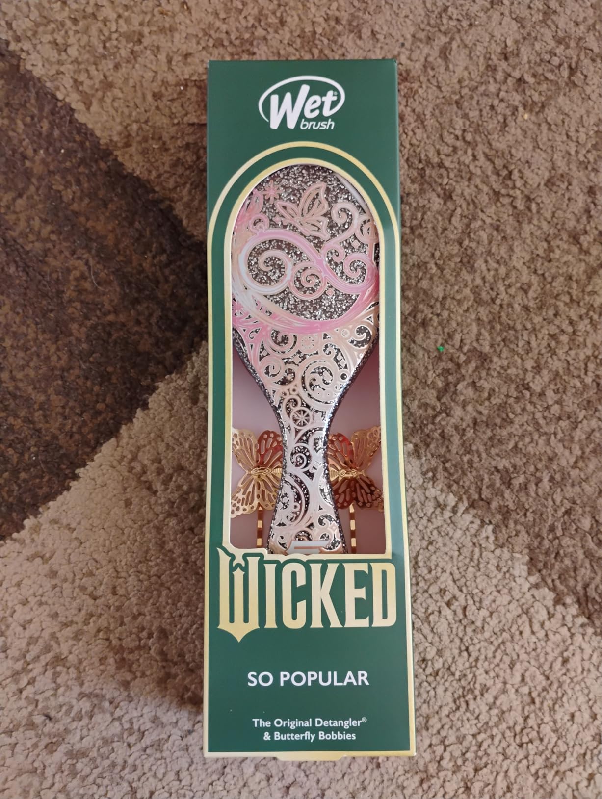 Wet Brush Original Detangler Friendship Kit (Wicked For Good) – Holiday Gift or Stocking Stuffer for Women & Men, Includes Hair Brush & Scrunchie with IntelliFlex Bristles for Wet & Dry Hair - Customer Photo 1