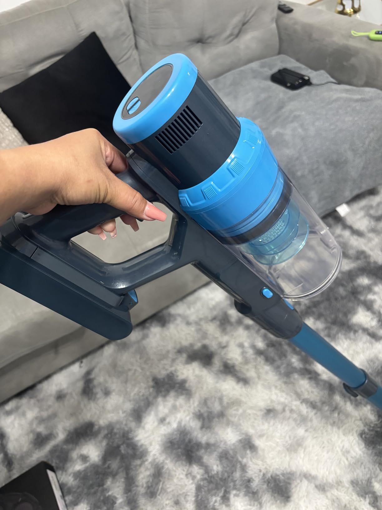 Cordless Vacuum Cleaner, 45kPa 60Min Vacuum Cleaners For Home, Powerful Stick Vacuum Rechargeable With Green Light, Anti tangle Wall Mount, 8 in 1 Lightweight Vacuum For Hardwood Floor Pet Hair Carpet - Customer Photo 3