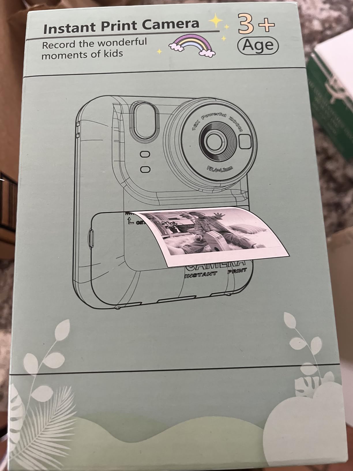 Kids Camera Instant Print Photo, Portable Thermal Printing Camera Toy with HD Digital Video, for 3-12 Years Old Boys Girls, Creativity & Learning (Purple) - Customer Photo 1