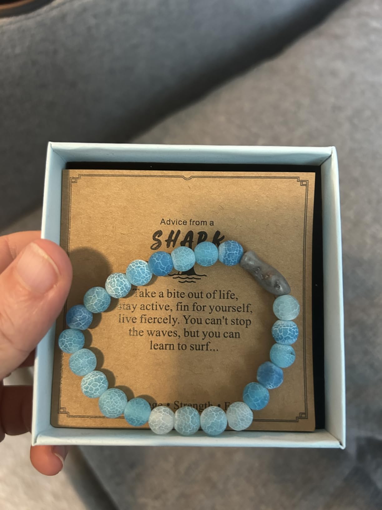 Shark Gifts for Women Best Shark Lovers Week Gift for Women Funny Sharks Stuff Including Tumbler Mug Makeup Bag Socks Notepad Keychain Brecelet Gift Card for Birthday Christmas Mothers Day - Customer Photo 2