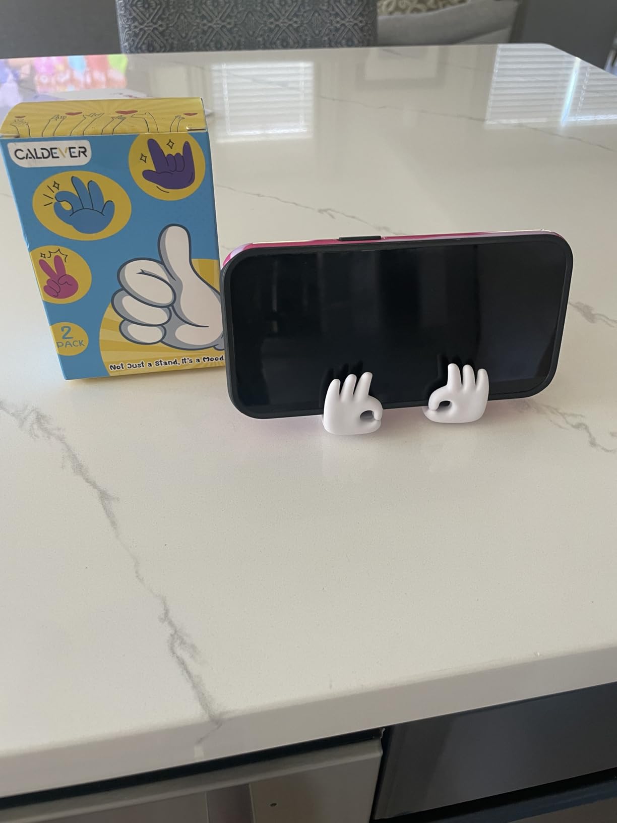 OK Gesture Cell Phone Stand Phone Holder for Desk: Back to School Supplies Gifts for Teen Girls Boys Customer Review OK Gesture Cell Phone Stand Phone Holder for Desk: Back to School Supplies Gifts for Teen Girls Boys - Customer Photo 1