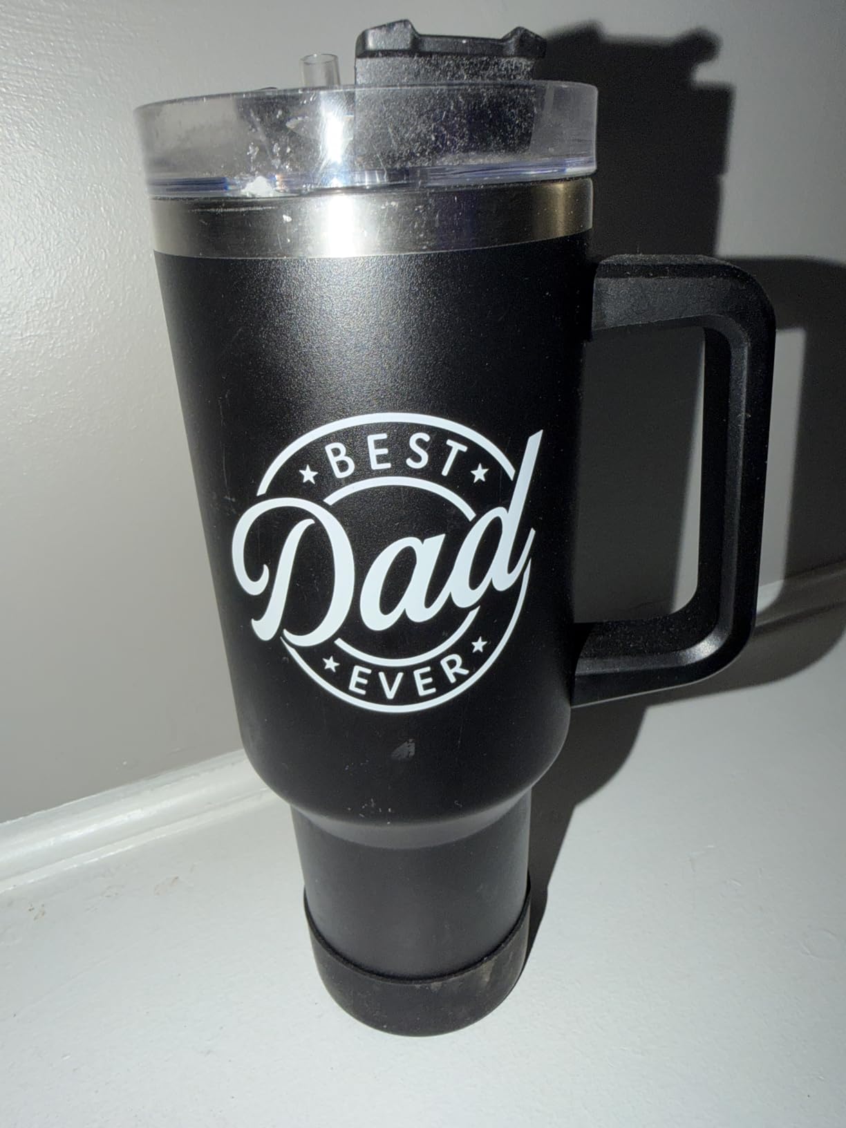 SANDJEST Dad Gift from Daughter, Awesome Like My Daughter 40oz Stainless Steel Insulated Coffee Tumbler With Lid & Straw, Travel Mug Cup Gift for Dad, Christmas Birthday Father's Day - Customer Photo 1