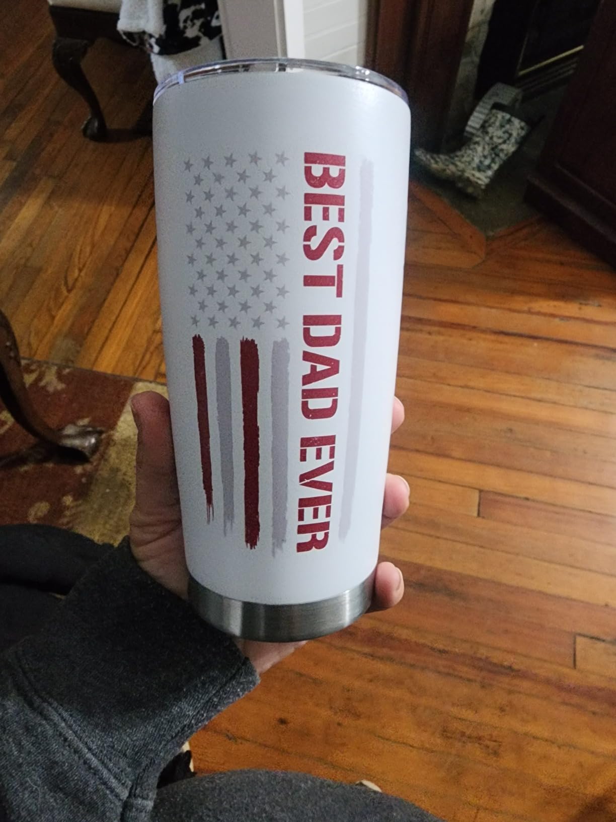 SANDJEST Brother Tumbler 20oz, Funny Stainless Steel Travel Cup with Lid, Being Brother Is the Only Gift You Need Insulated Coffee Mug, Gifts for Men Boys Friends on Birthday Christmas Customer Review SANDJEST Brother Tumbler 20oz, Funny Stainless Steel Travel Cup with Lid, Being Brother Is the Only Gift You Need Insulated Coffee Mug, Gifts for Men Boys Friends on Birthday Christmas - Customer Photo 4