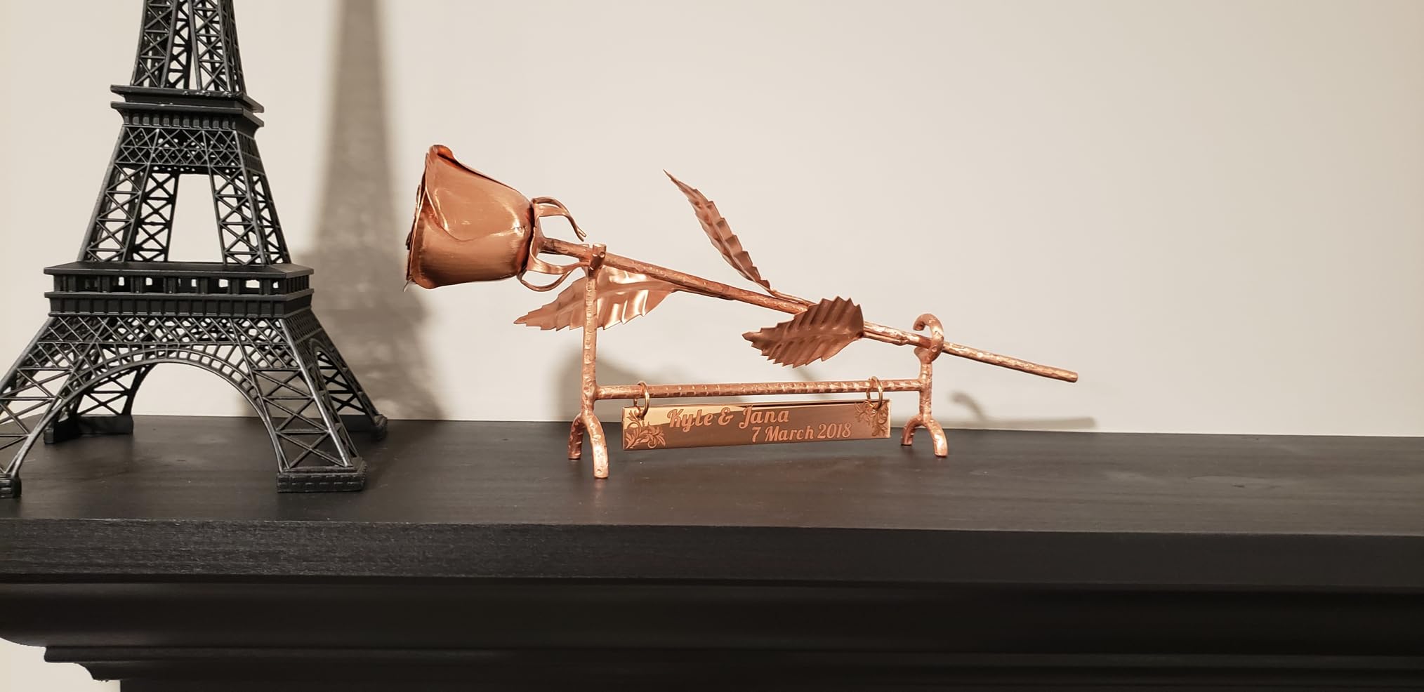 Copper Rose with Stand & Engraved Plate Happy 7th Anniversary - 7th Wedding Anniversary Decor for Wife, Him or Her - Traditional Copper Gift Keepsake Customer Review Copper Rose with Stand & Engraved Plate Happy 7th Anniversary - 7th Wedding Anniversary Decor for Wife, Him or Her - Traditional Copper Gift Keepsake - Customer Photo 1