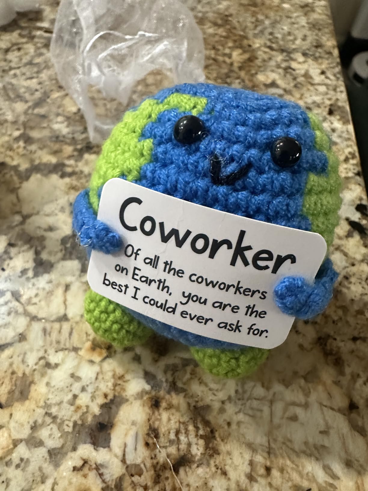 Earth Day Gifts for Women Men, There is No Planet B Handmade Crochet Earth Decor, Environmental Science Teacher Presents, Save The Planet Inspirational Gift, Eco Friendly Classroom Decor - Customer Photo 2