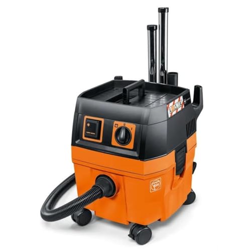 Fein Turbo I HEPA Pro Set Wet/Dry Dust Extractor - 5.8-Gallon Capacity, 151 CFM Suction, Anti-Static System, Quiet 66 dB Operation, Includes HEPA Filter and Accessories - 92037060990 - Fein