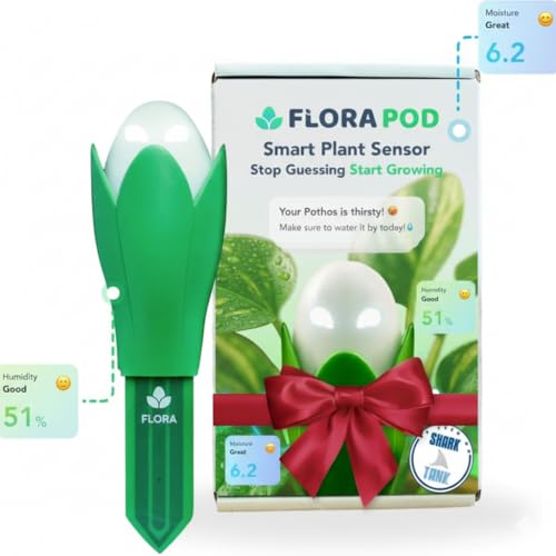 Flora Pod AI-Powered Smart Plant Monitor | for Indoor or Outdoor Plants | Personalized Alerts for Moisture, Temperature, Humidity, and Light - Customer Photo 1